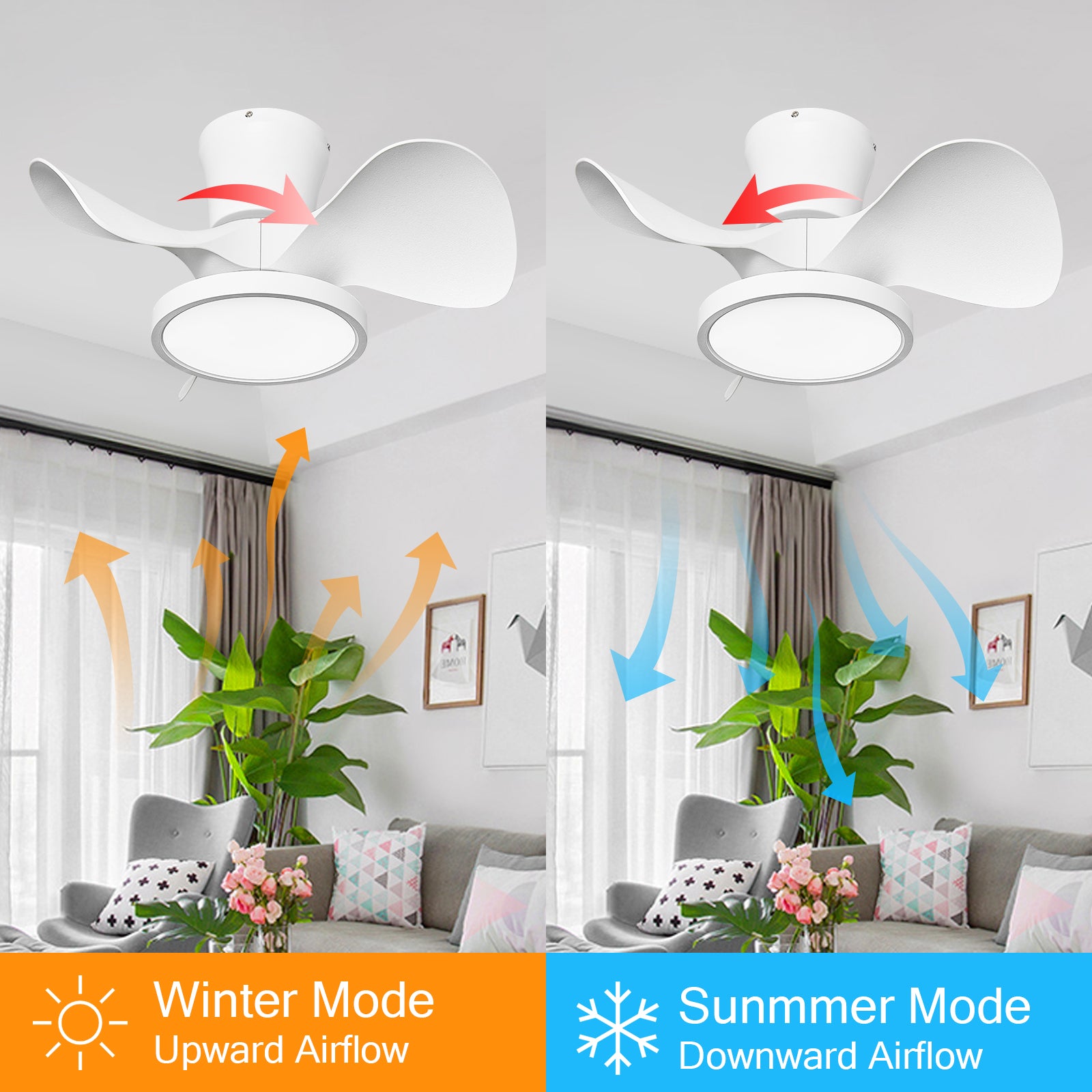 22 Inch Modern LED Ceiling Fan