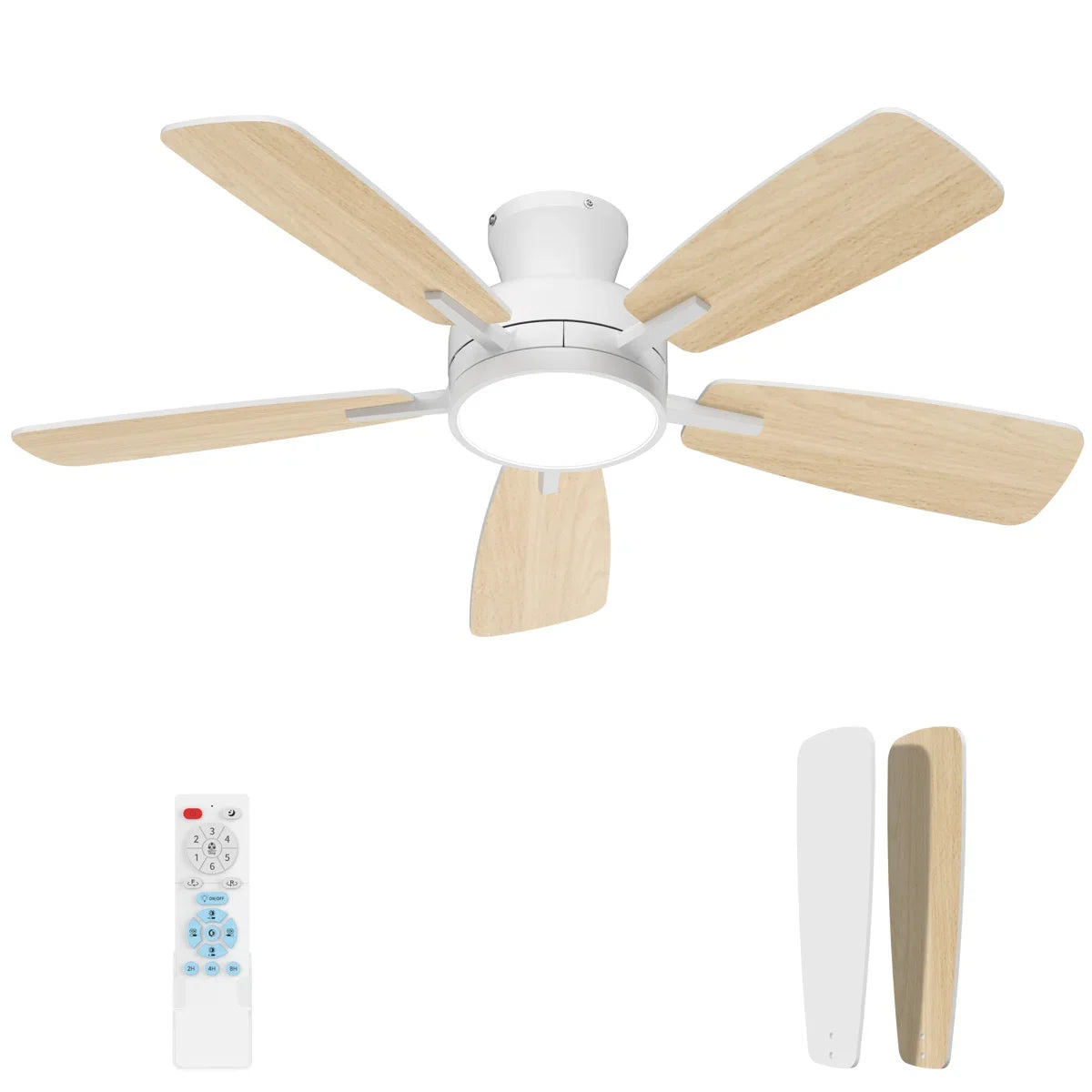 46 Inch Dimmable Reversible Flush Mount Ceiling Light