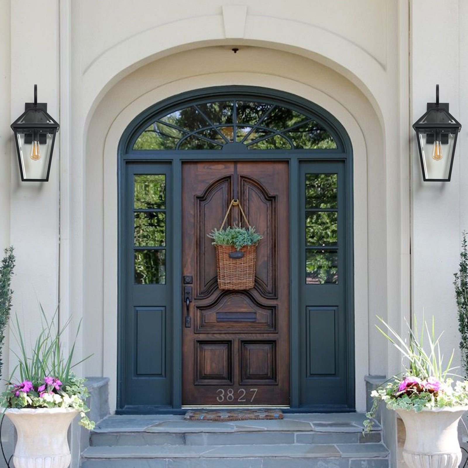 Waterproof Exterior Wall Lanterns with Glass