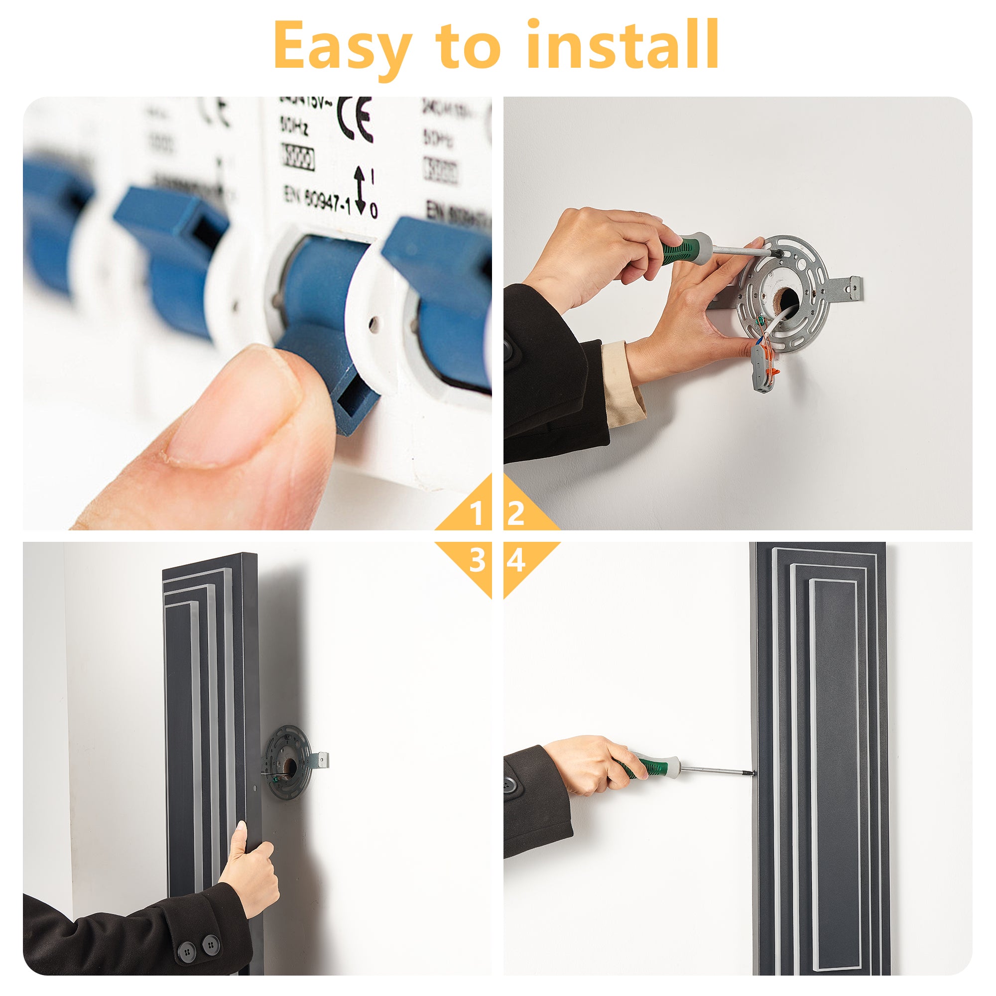 Modern Outdoor Wall Sconce Light, 2 Set