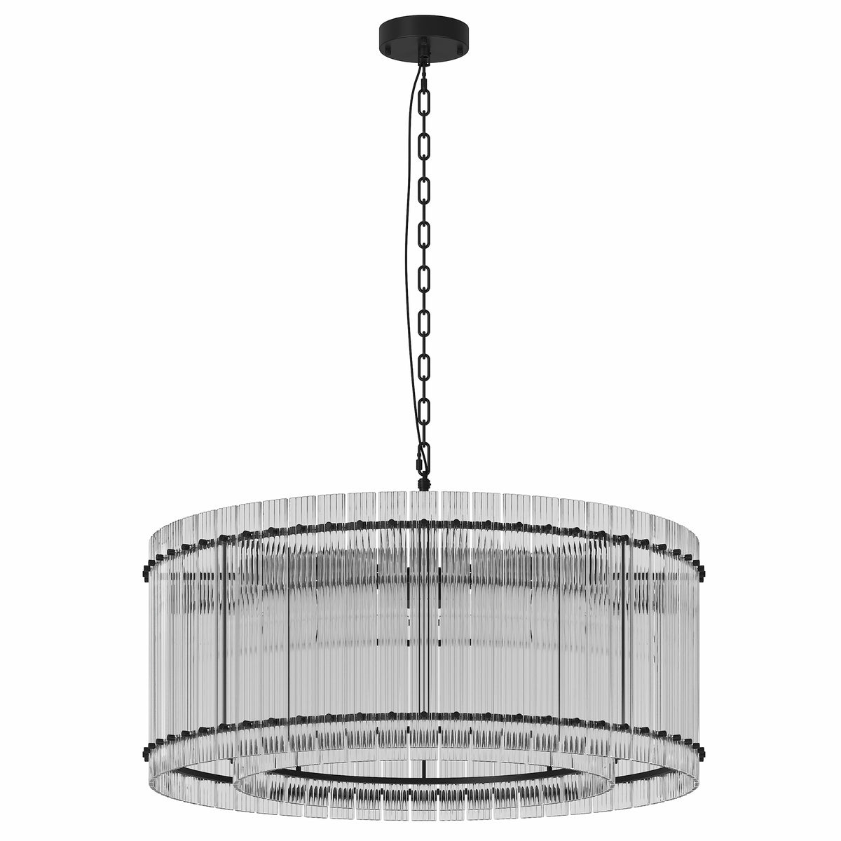 Chainlayer Light 8 Lights Double Layer Drum Pendant Light Modern – Taloya Lighting