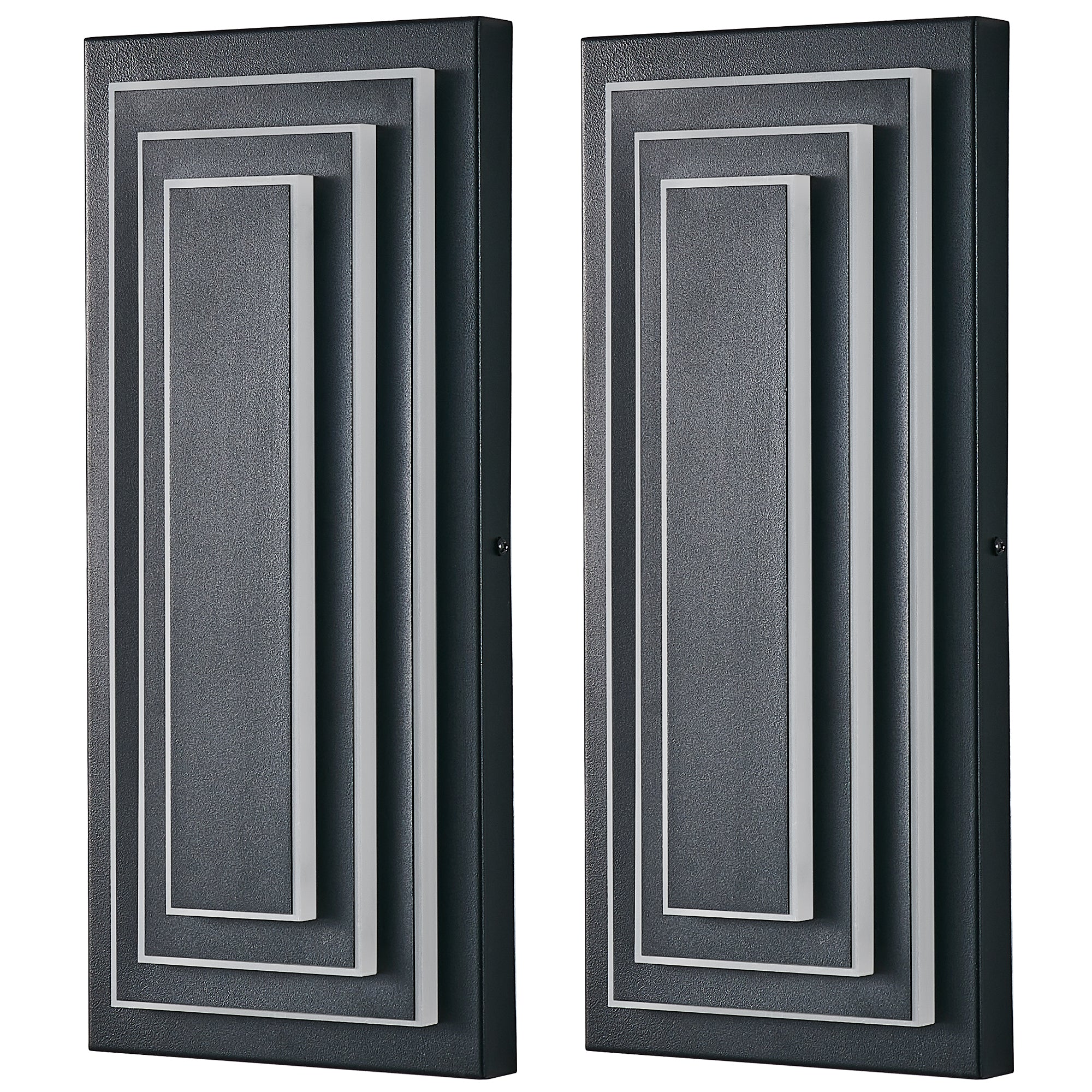 Modern Outdoor Wall Sconce Light, 2 Set