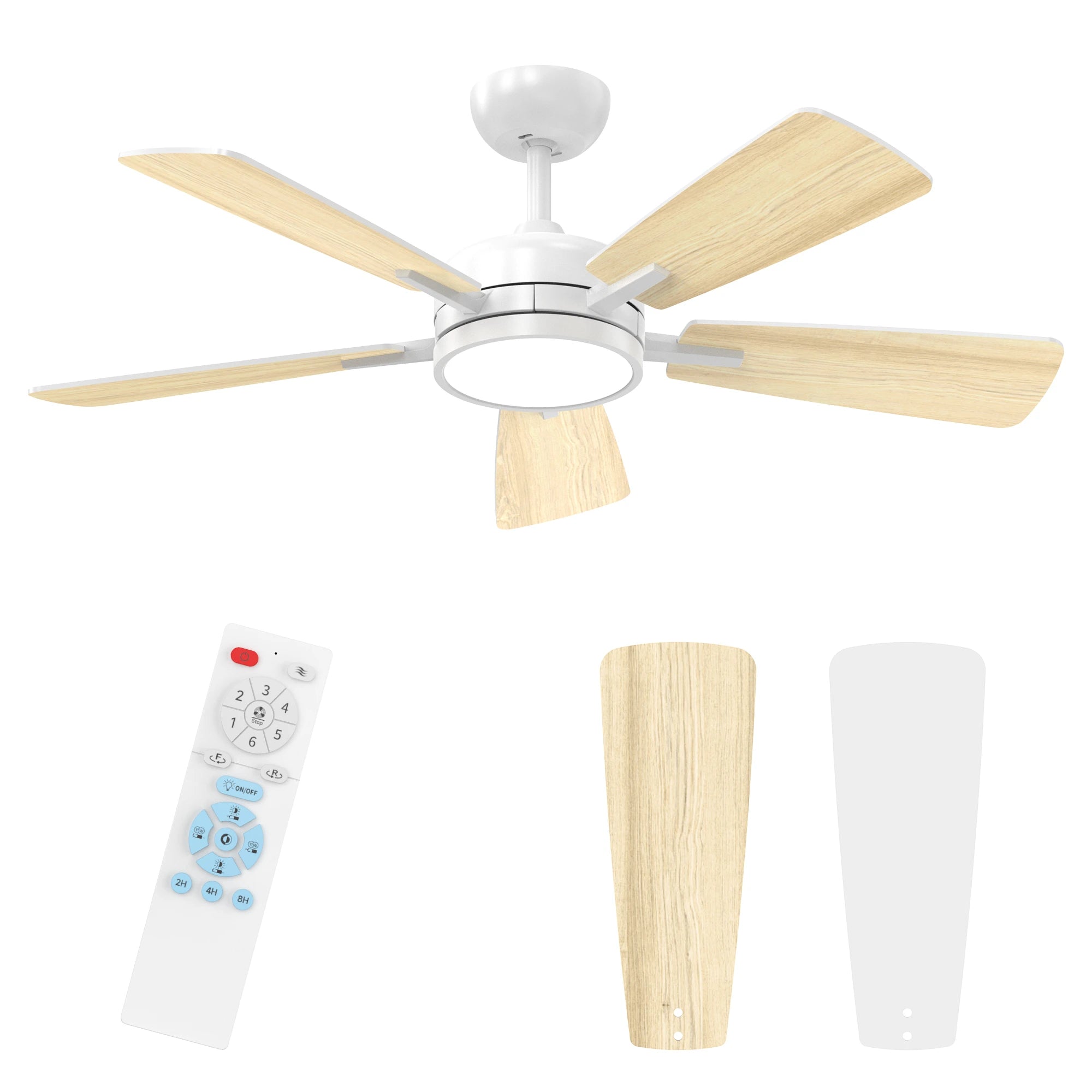 T5 46" Downrod LED Ceiling Fan with Back Light