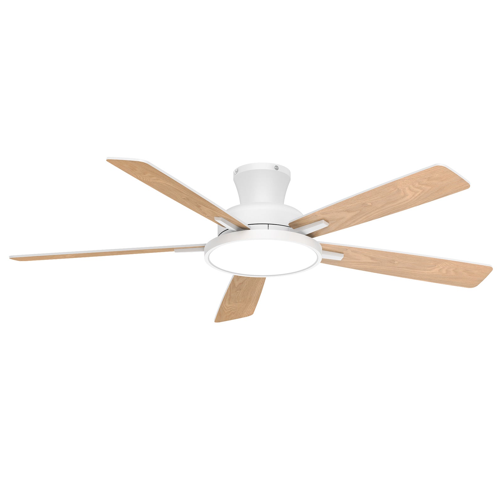 52 inch Indoor Ceiling Fan with LED Light, Stepless 3 CCT