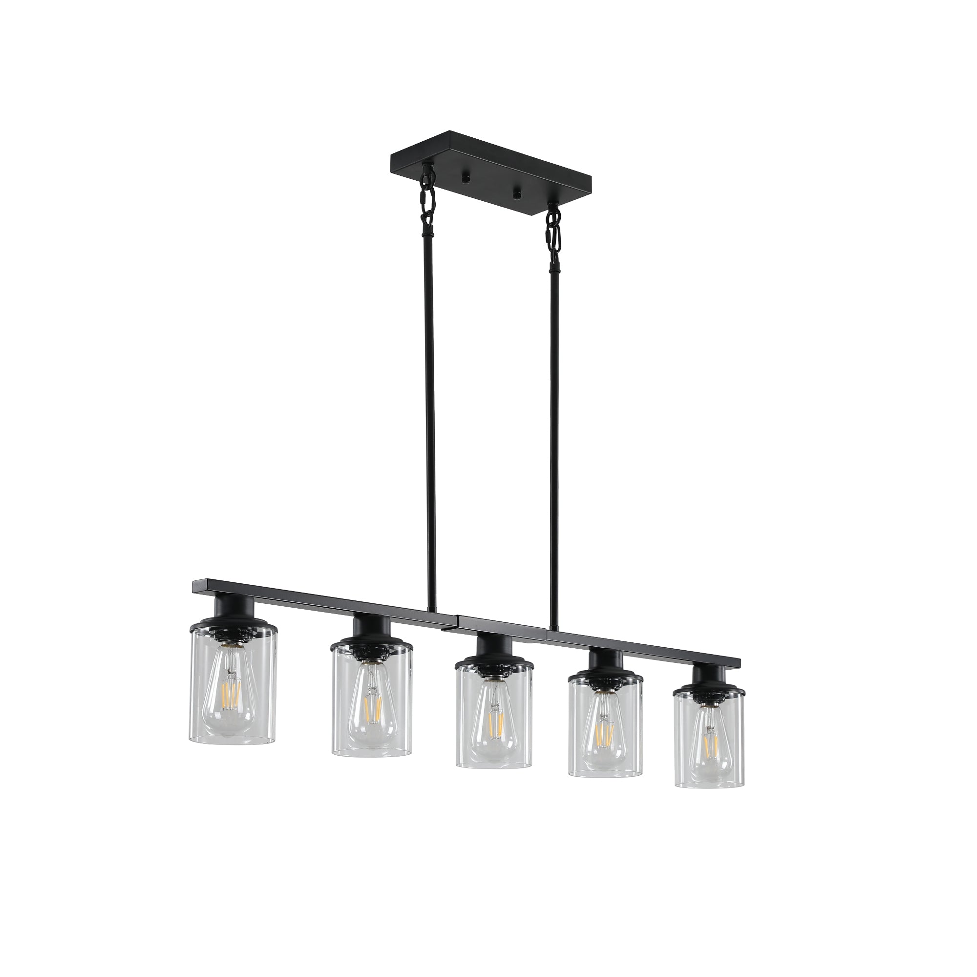 5-Light Kitchen Island Light Height Adjustable