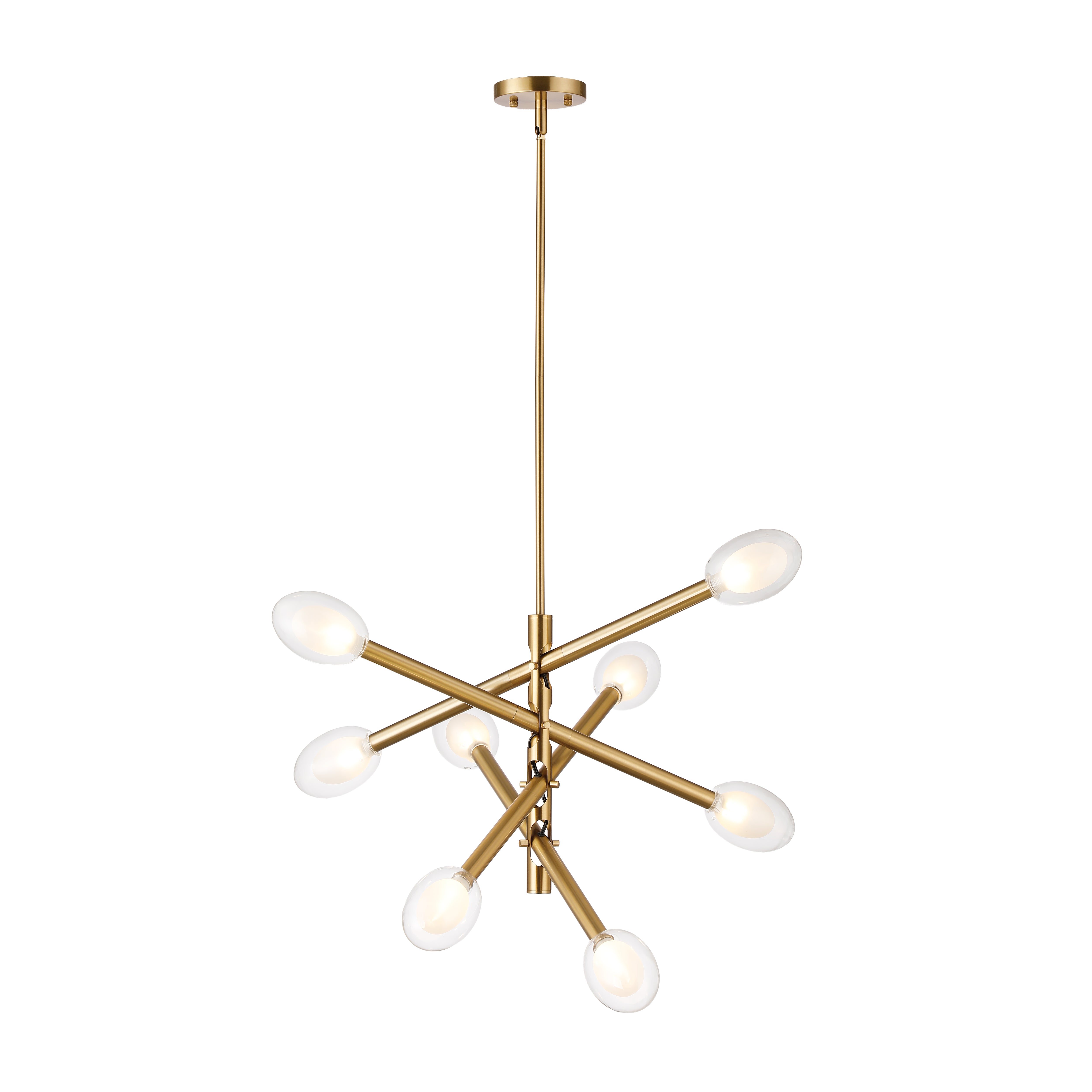 Double-glazed Glass Swing Arm Chandelier