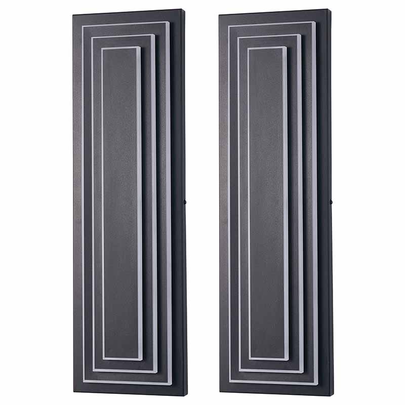 Modern Outdoor Wall Sconce Light, 2 Set