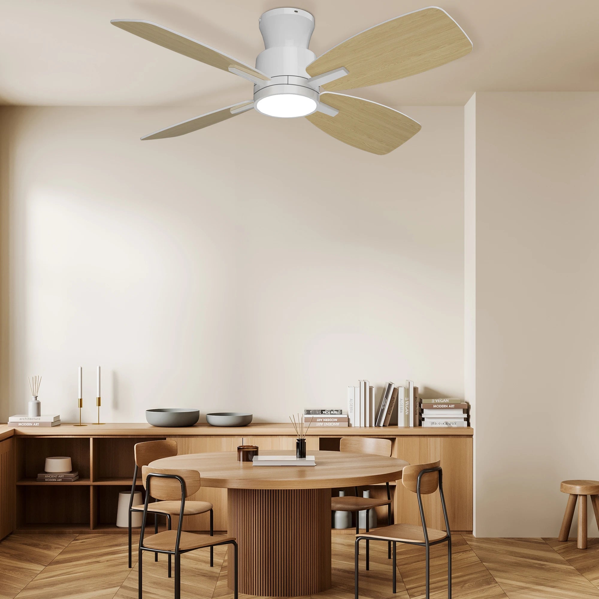 42" Ceiling Fan with Back Lights, Dimmable, Remote Control