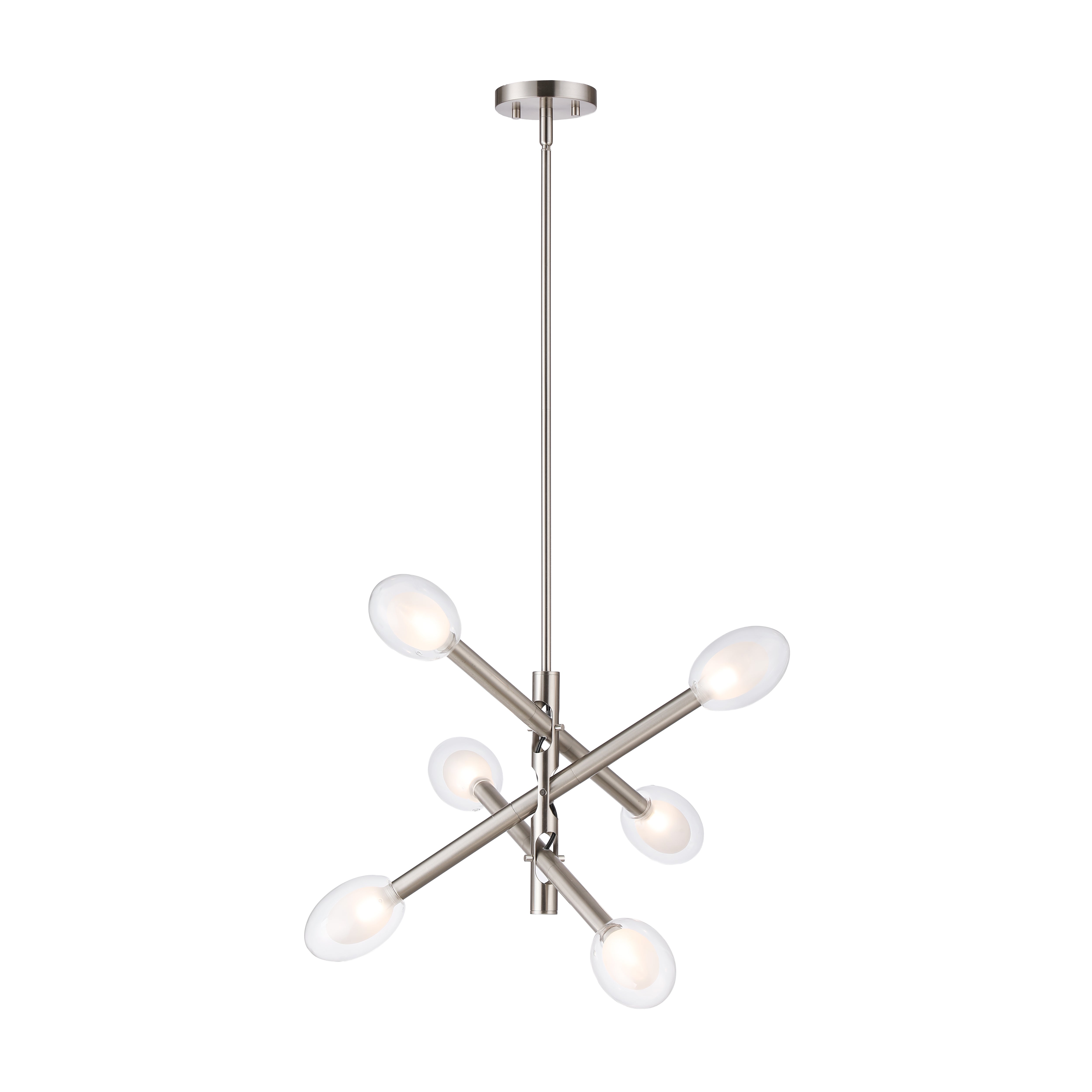 Double-glazed Glass Swing Arm Chandelier