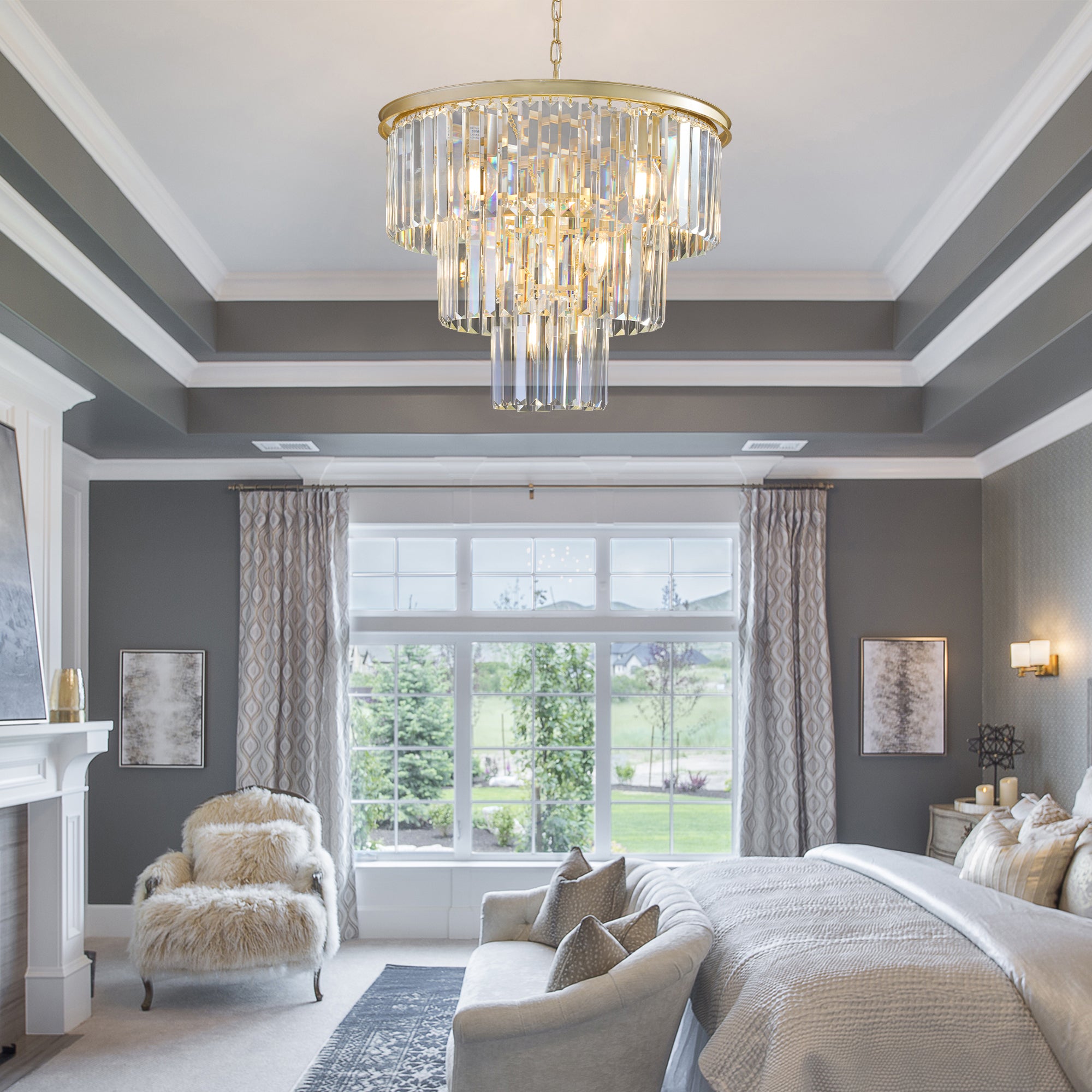 Crystal Chandeliers for Dining Room Lights Fixture