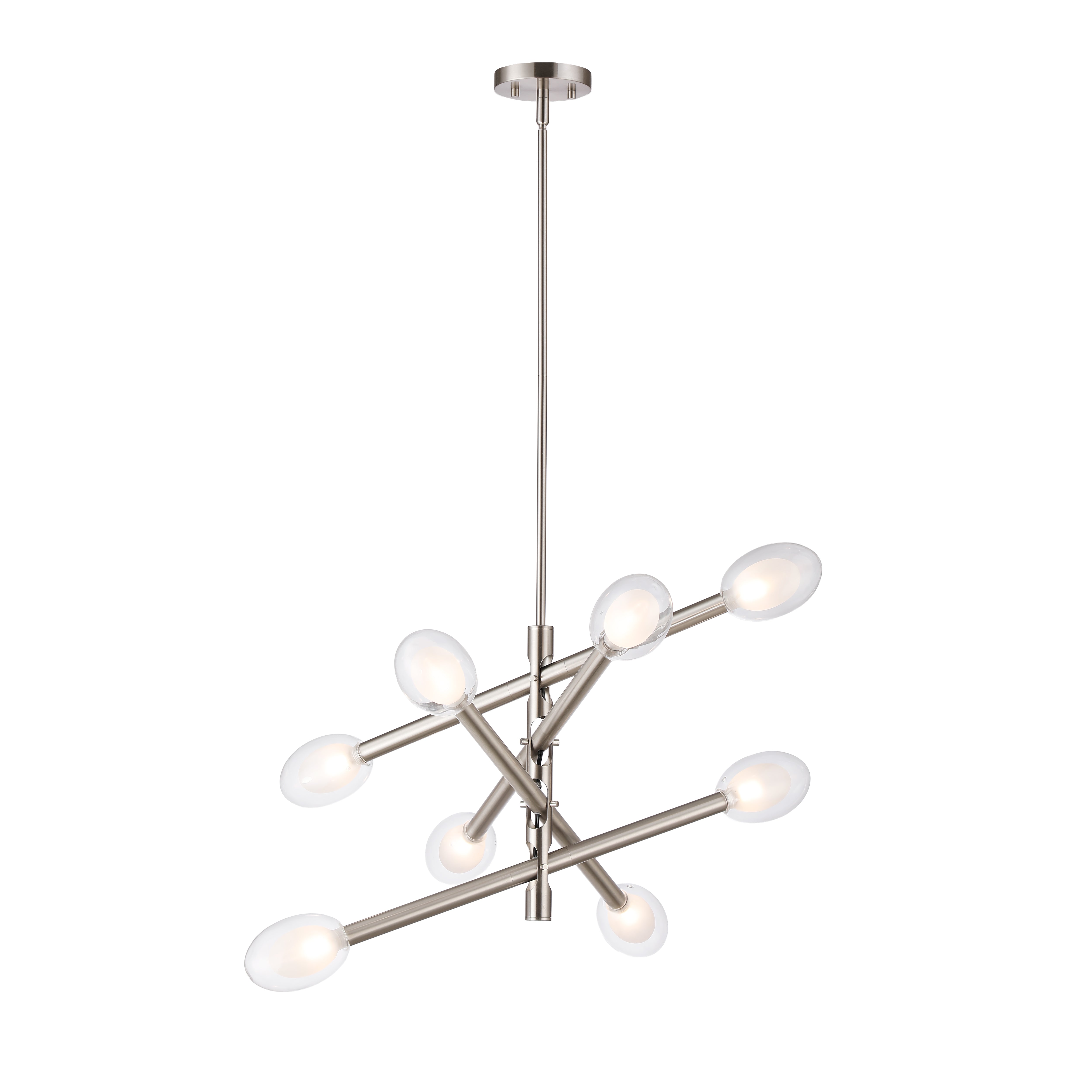 Double-glazed Glass Swing Arm Chandelier
