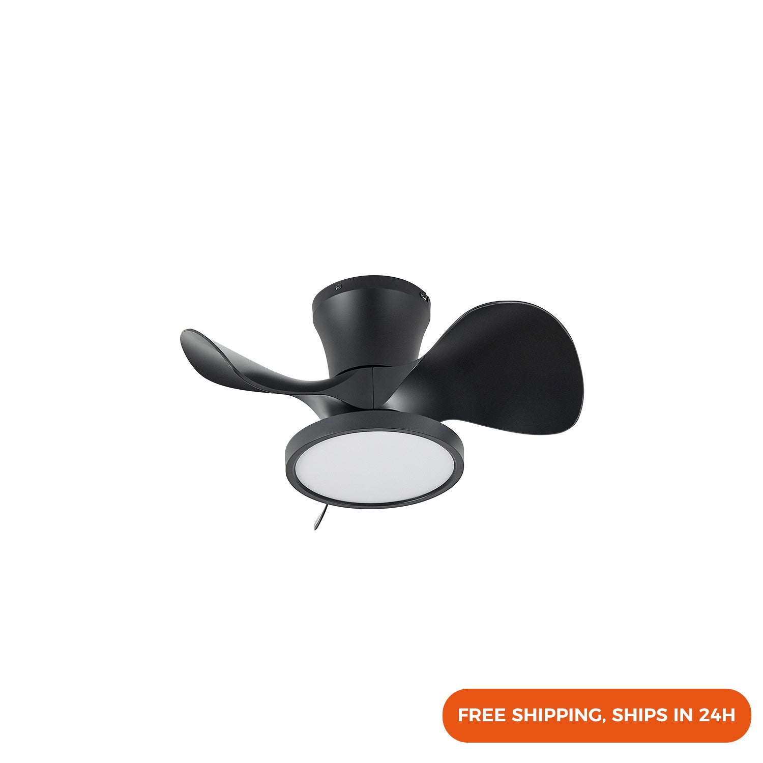 22 Inch Small LED Ceiling Fan, 6 Speeds Remote Control