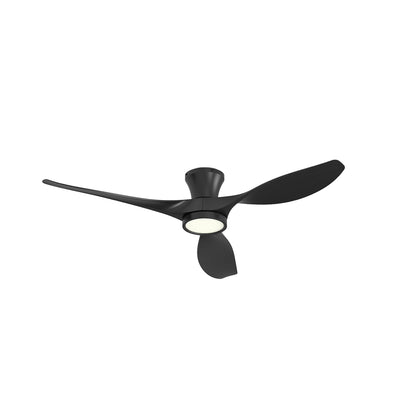 R3 52" Flush Mount Ceiling Fan with Light, Stepless 3 Color Temperature