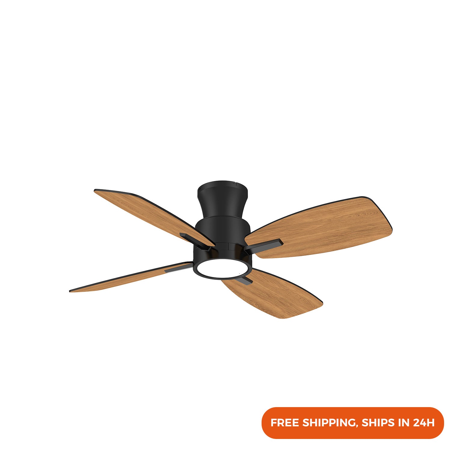 42" Ceiling Fan Dimmable LED 4 Plywood Blades with Back Light