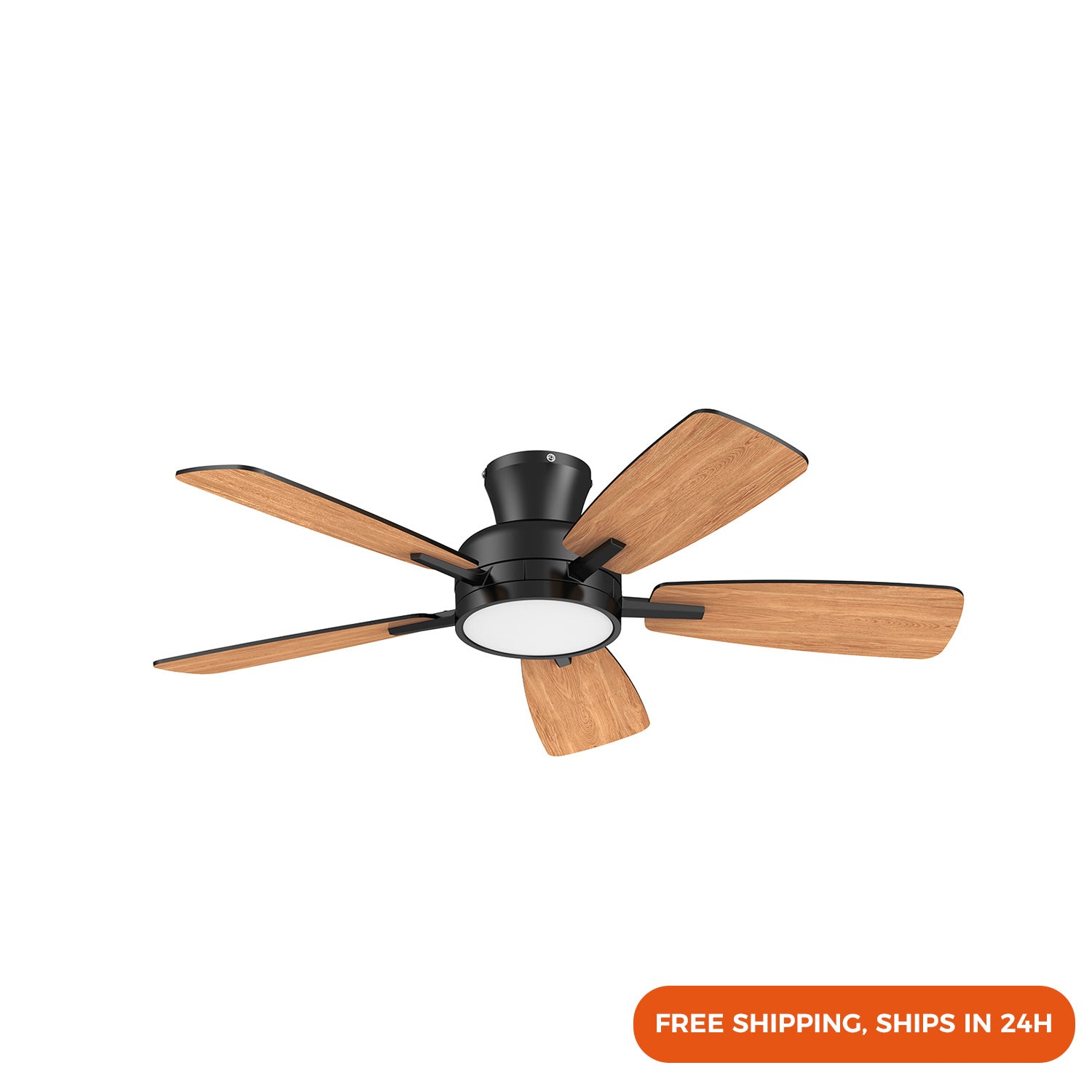46“ Flush Mount Ceiling Fan with Back Light for Bedroom