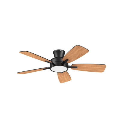 T5 46" Flush Mount Ceiling Fan with Back Light for Bedroom