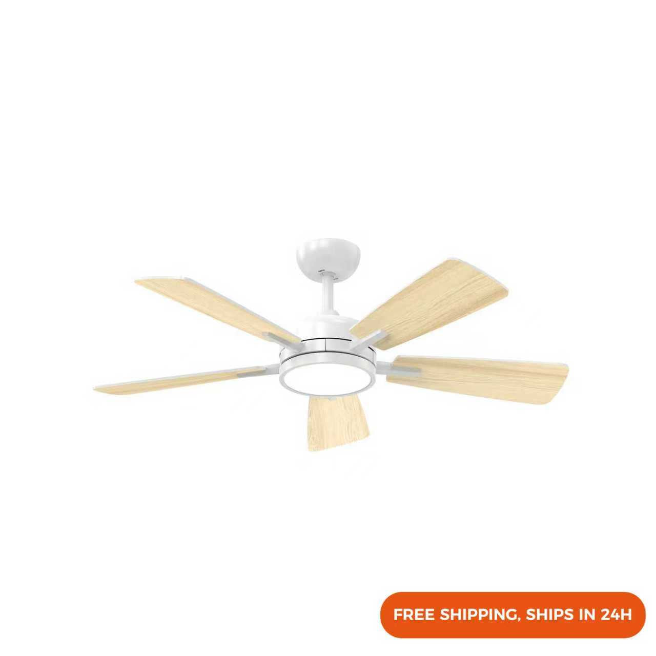 46" Downrod Mount LED Ceiling Fan with Back Light, Dimmable