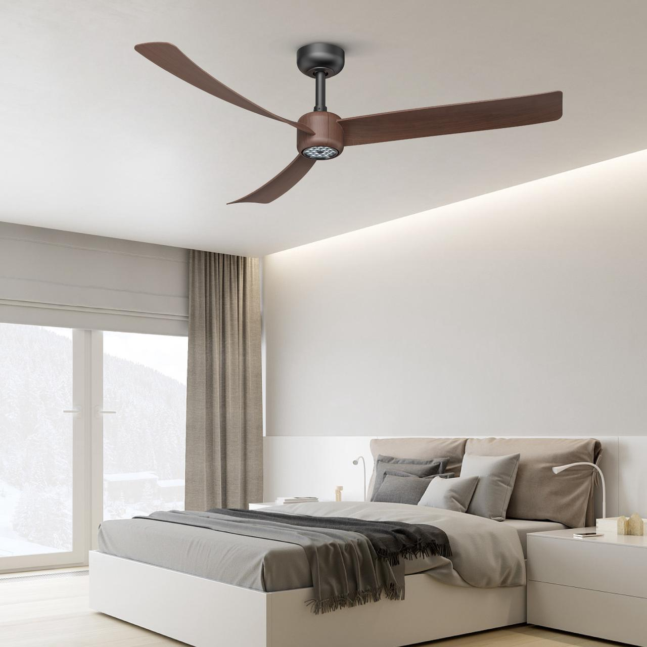 I3 52 Inch Downrod LED Fan Lighting, ABS Blades
