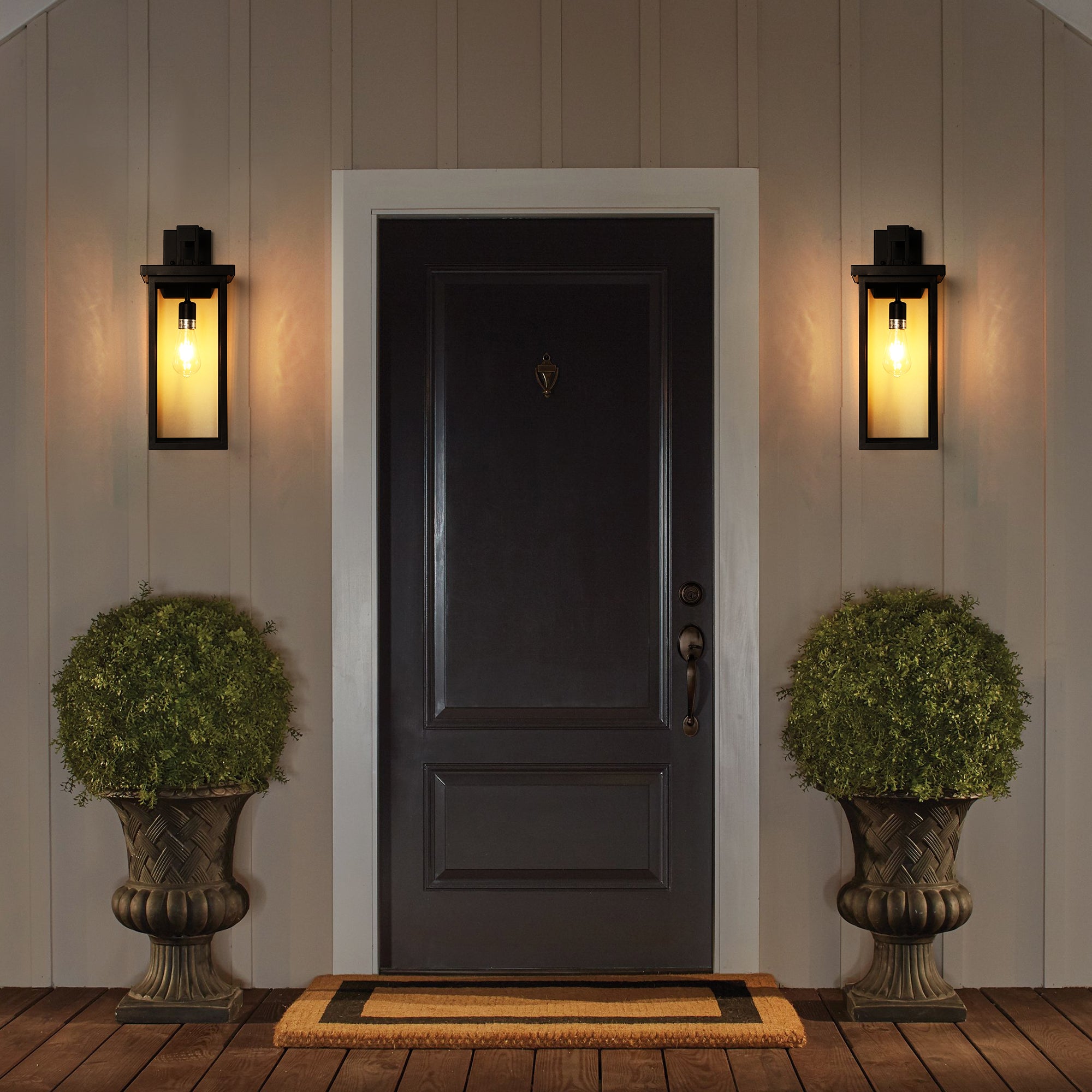 Outdoor Light Sense/Switch Contal Wall Light, 2 Packs