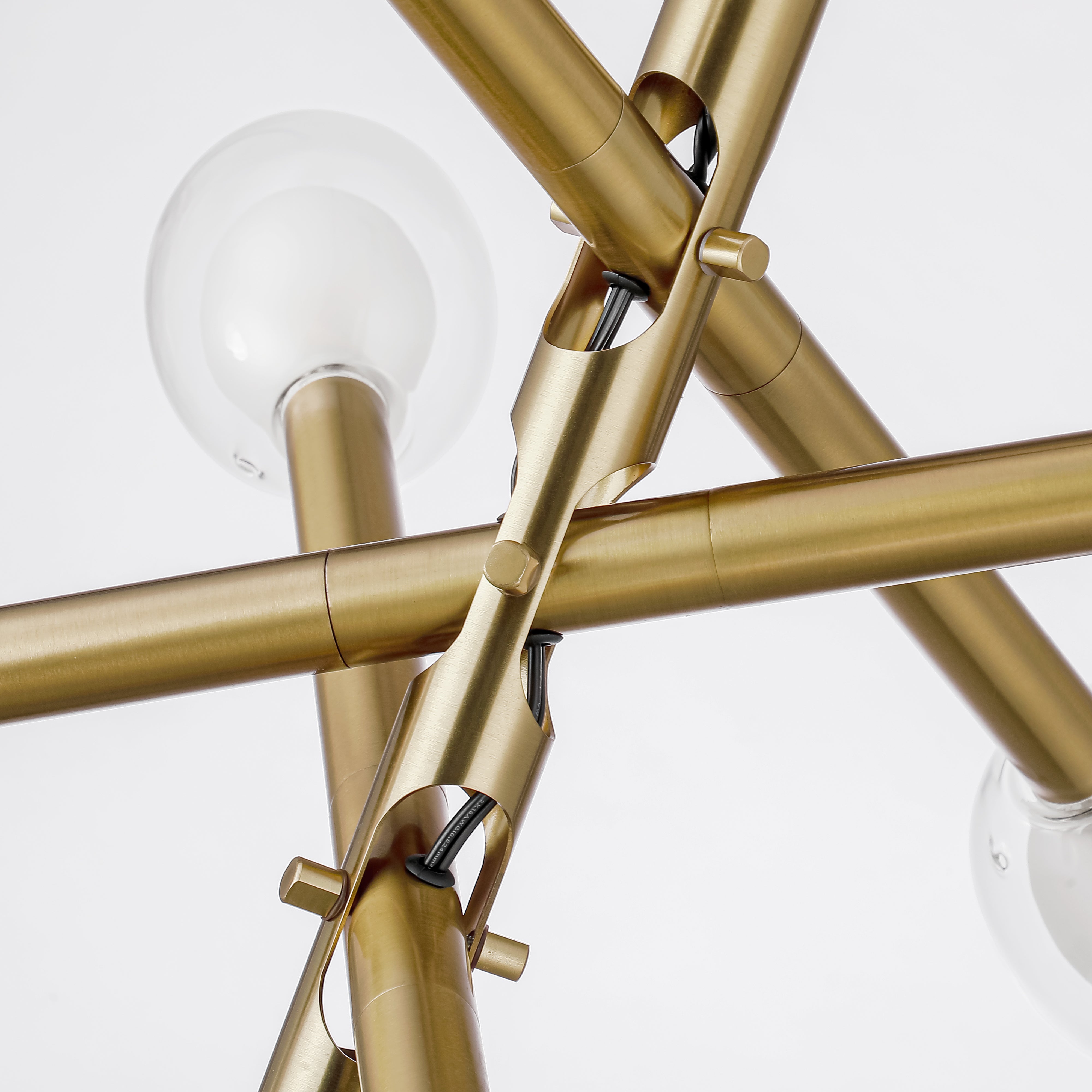 Double-glazed Glass Swing Arm Chandelier