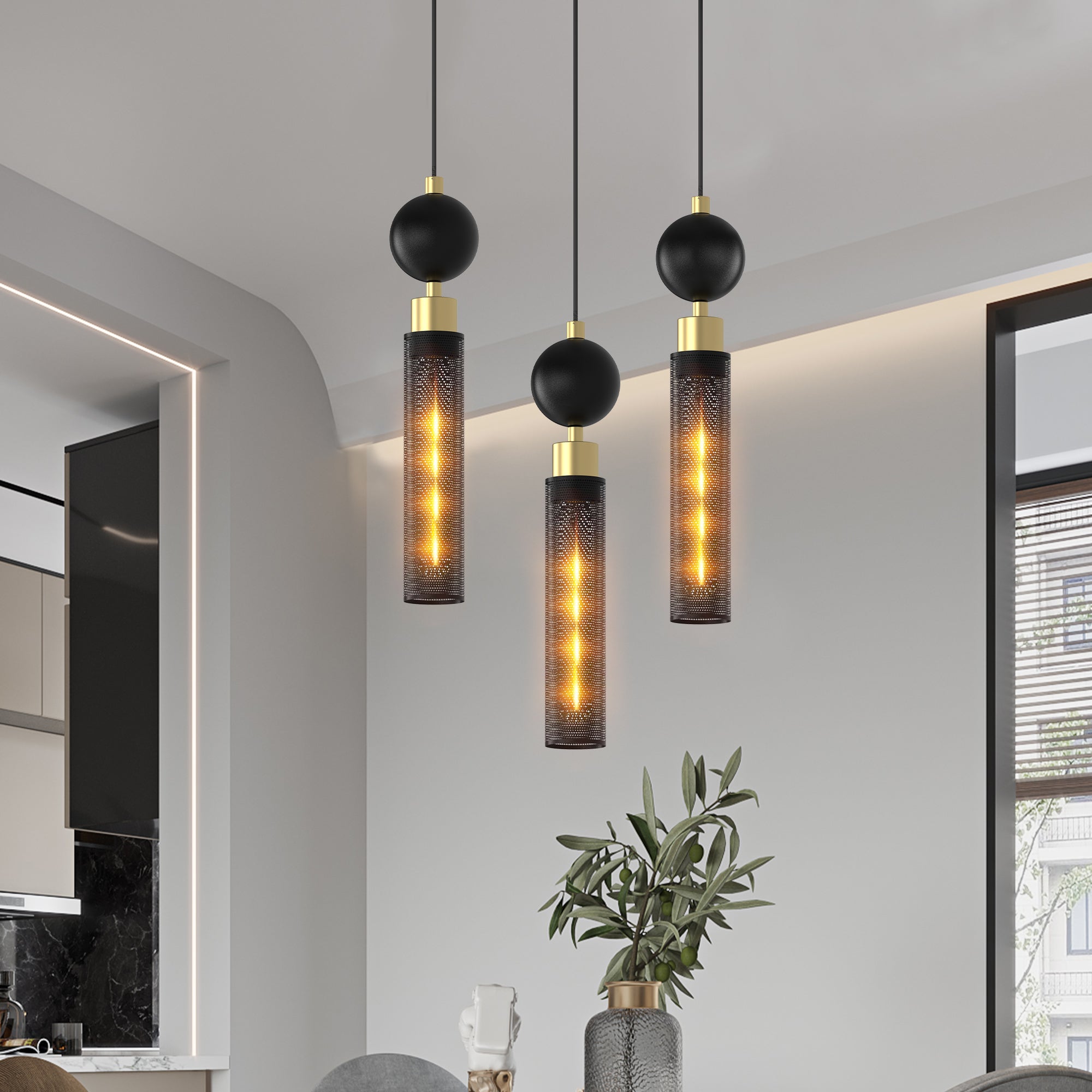 Linear LED Industrial Pendant Lighting