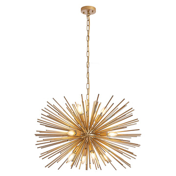 Gold Sputnik Solid Metal Light Fixture