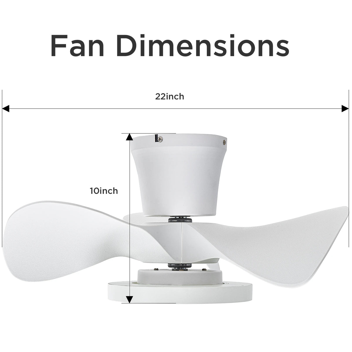 22 Inch Fan 22 Inch Small Room Ceiling Fans with Light 3 Color Temperature – Taloya ...