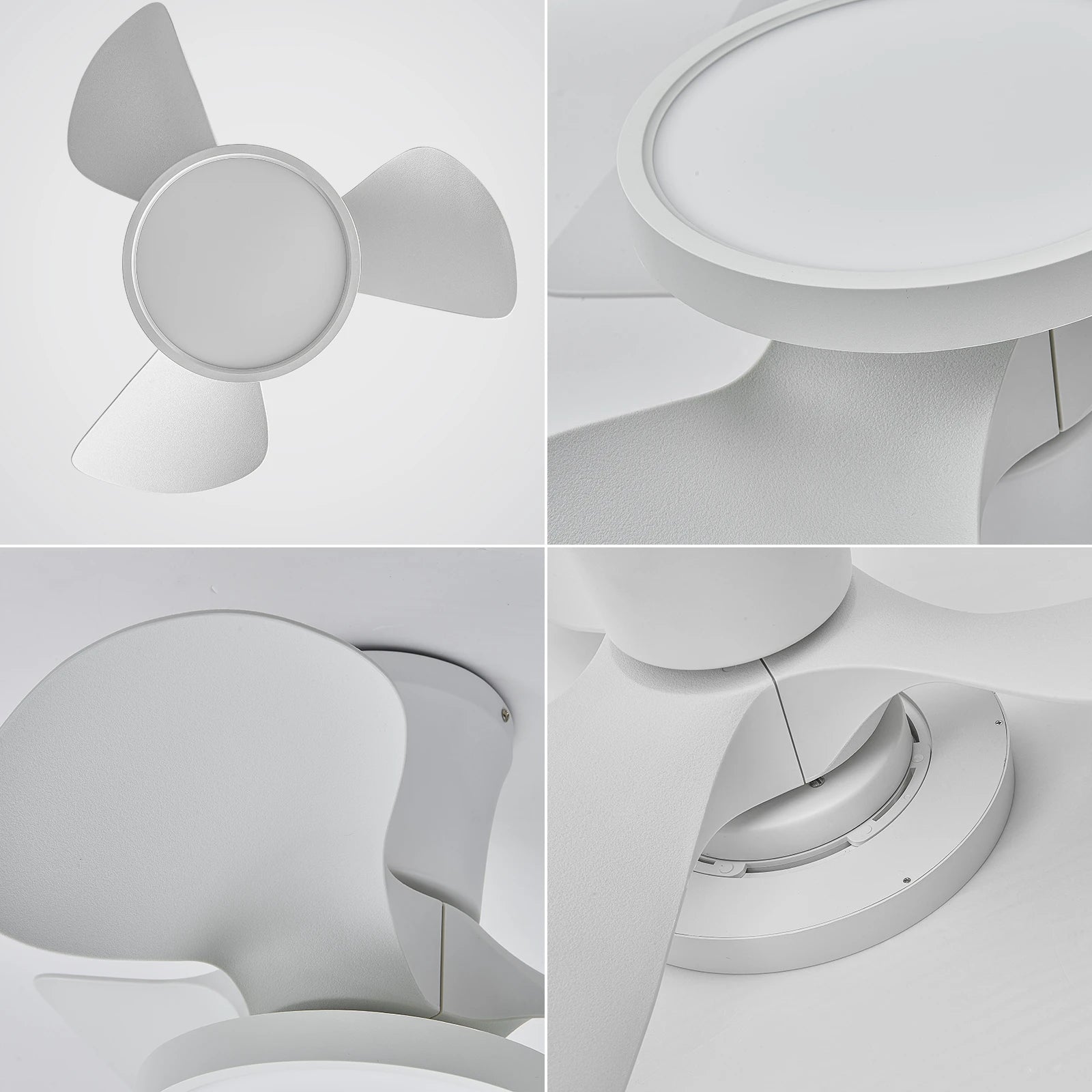 22 Inch Small LED Ceiling Fan, Reversible DC Motor for Bedroom