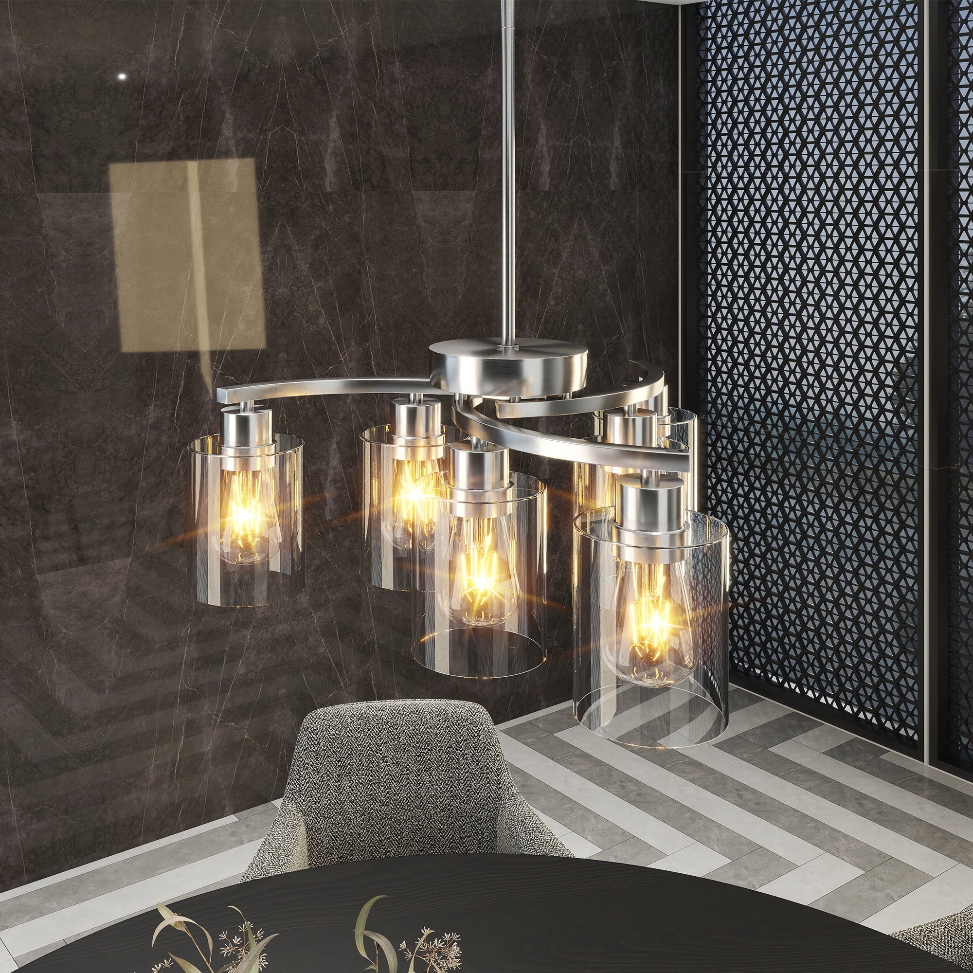 Modern Glass Pendant Light for Dining Room