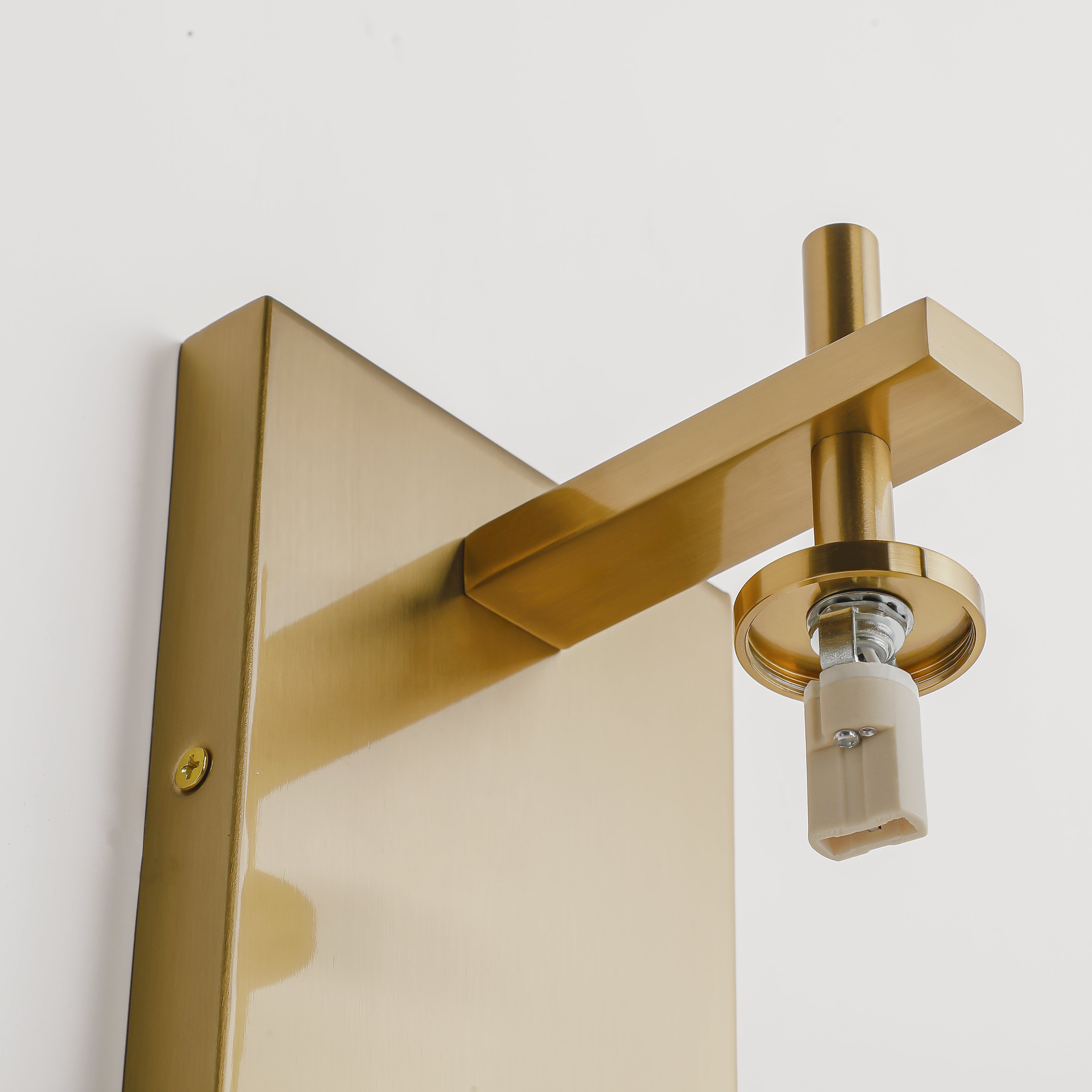 Modern Handmade Glass Wall Light Antique Brass Finish