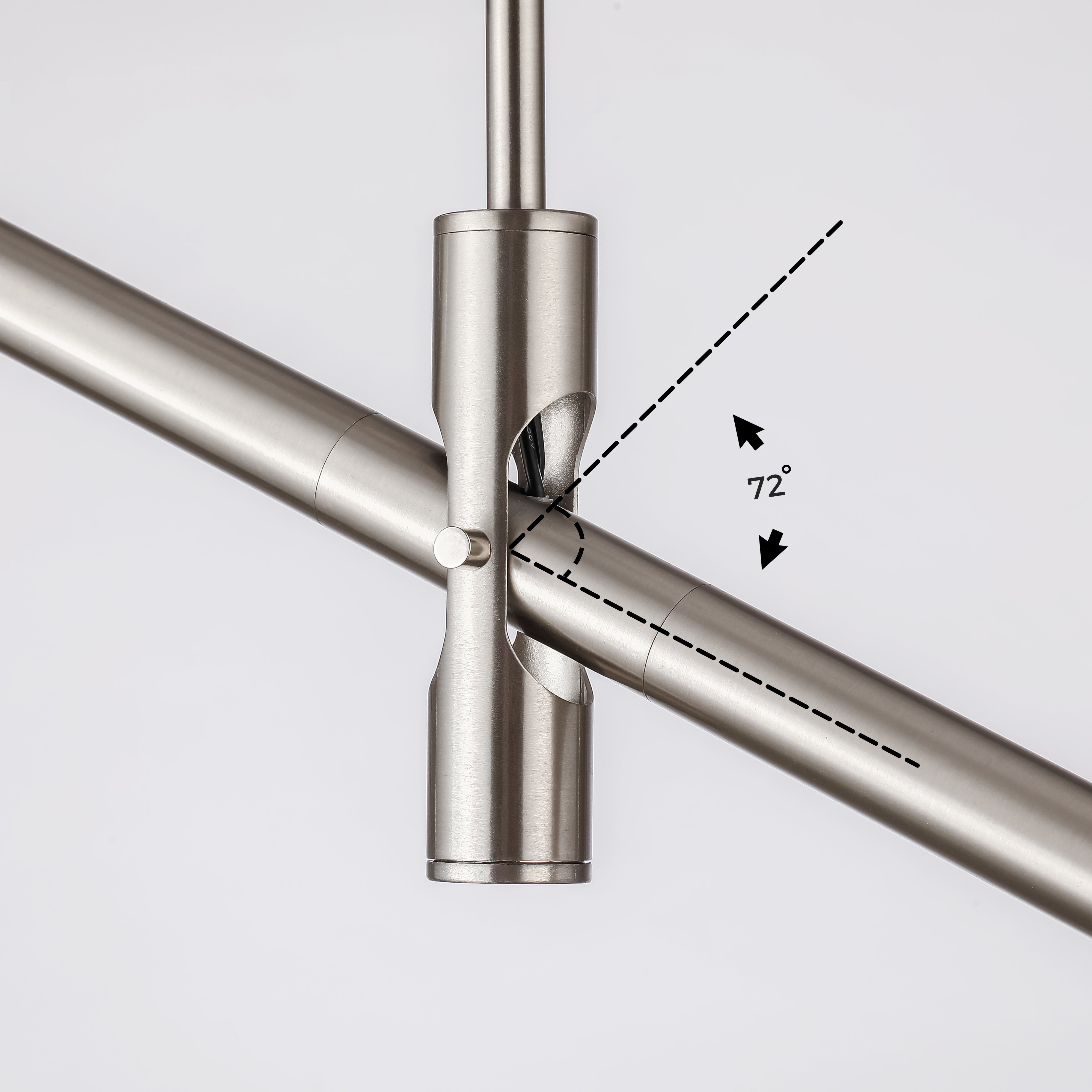 Double-glazed Glass Swing Arm Chandelier