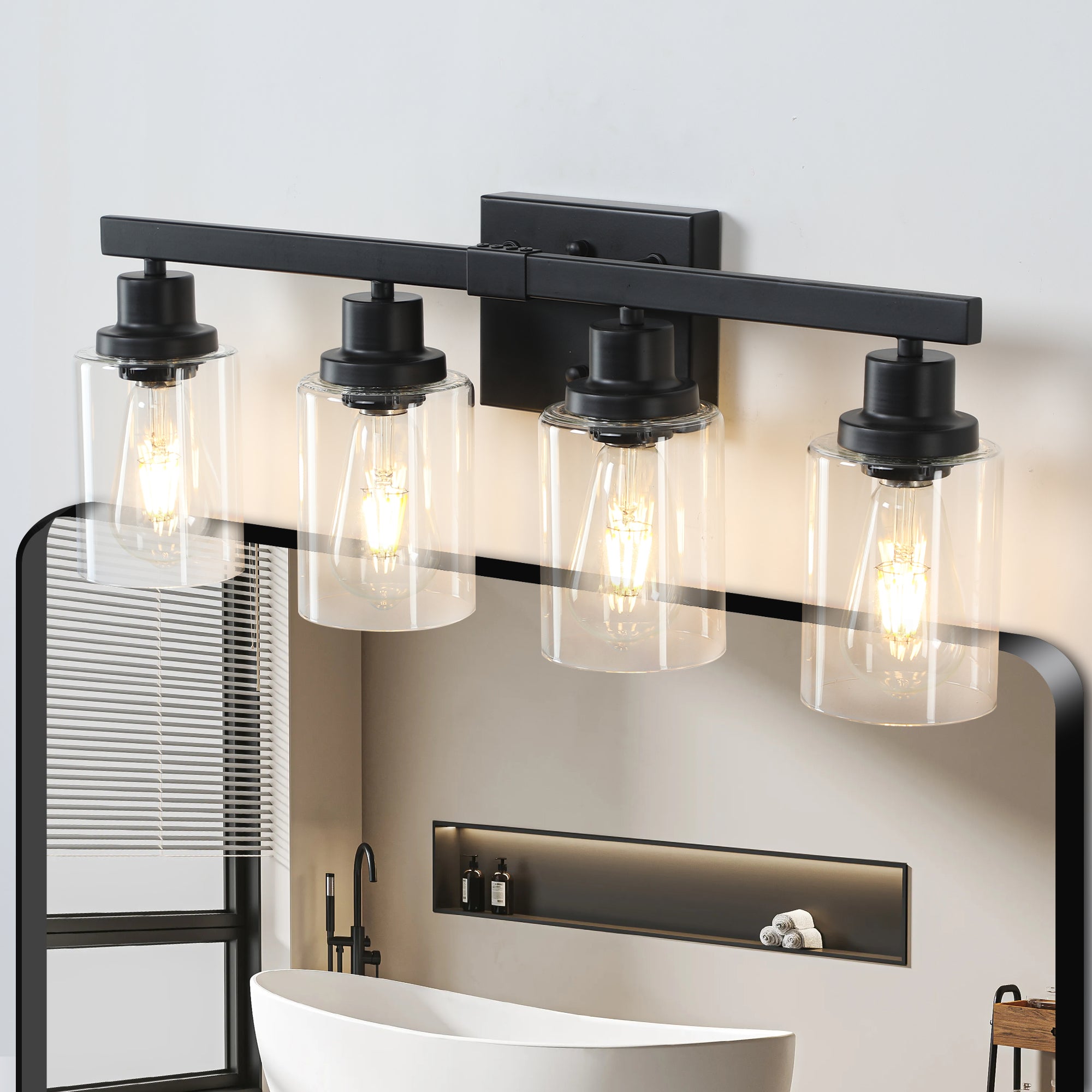 Modern Black Bathroom Vanity Light