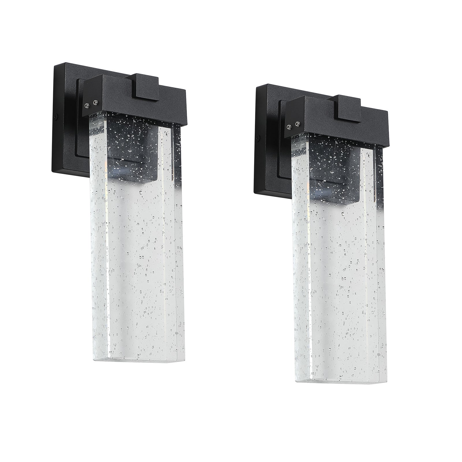 Crystal Outdoor LED Wall Sconce, 2 Packs