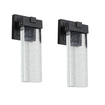Crystal Outdoor LED Wall Sconce, 2 Packs