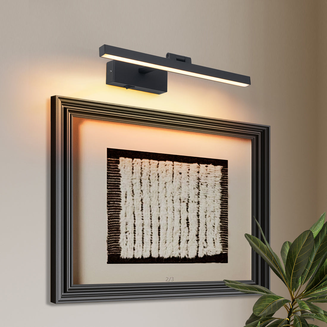 Rechargable Wall Lights Rotatable Sconce with Remote Control