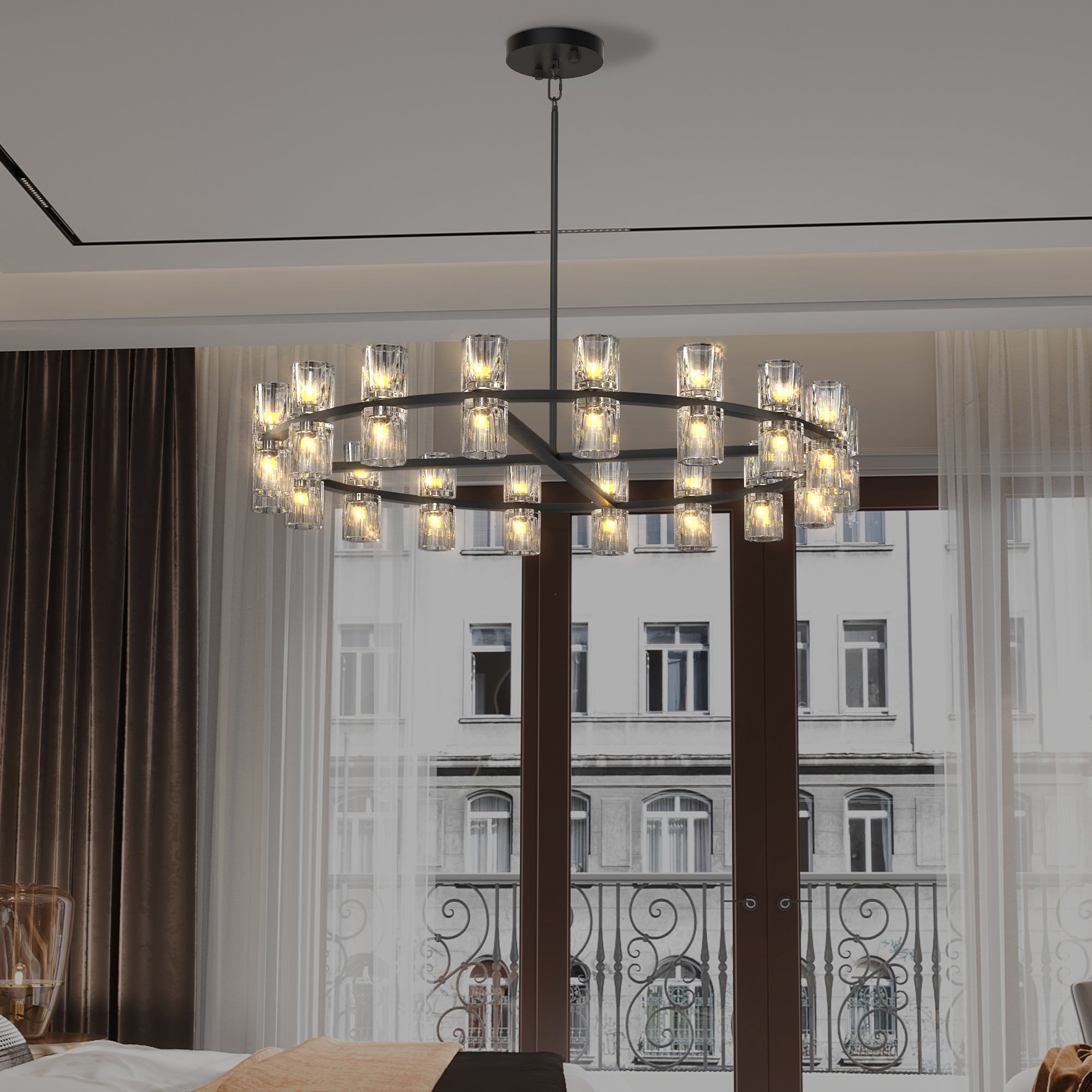 Crystal Large Chandeliers for High Ceilings