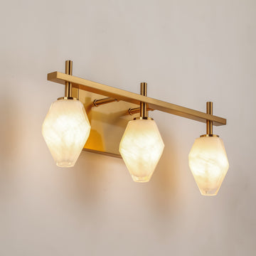Modern Handmade Glass Wall Light Antique Brass Finish