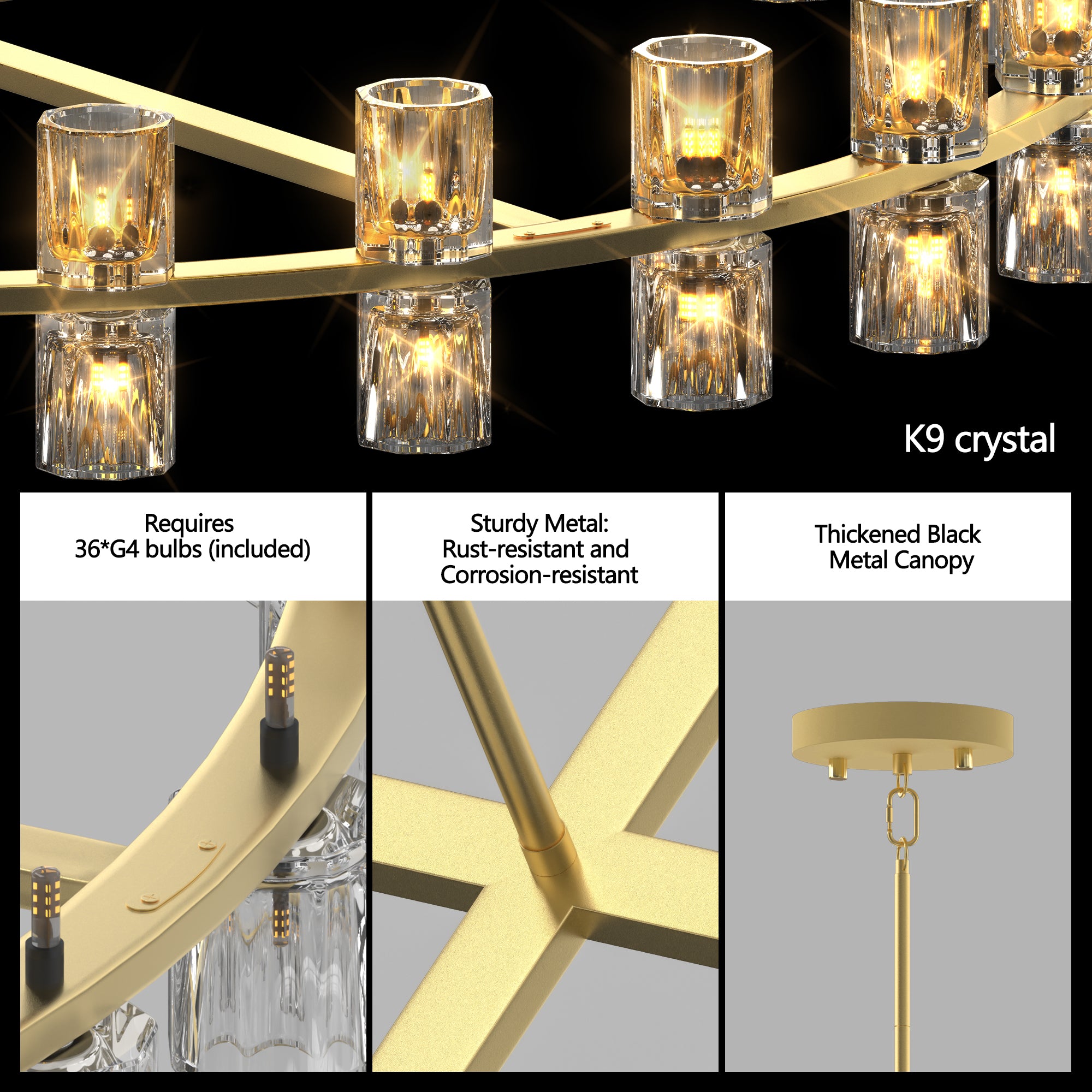 Crystal Large Chandeliers for High Ceilings