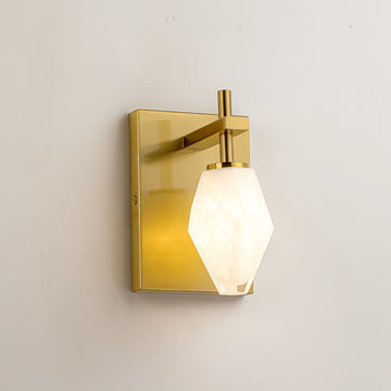 Modern Handmade Glass Wall Light Antique Brass Finish