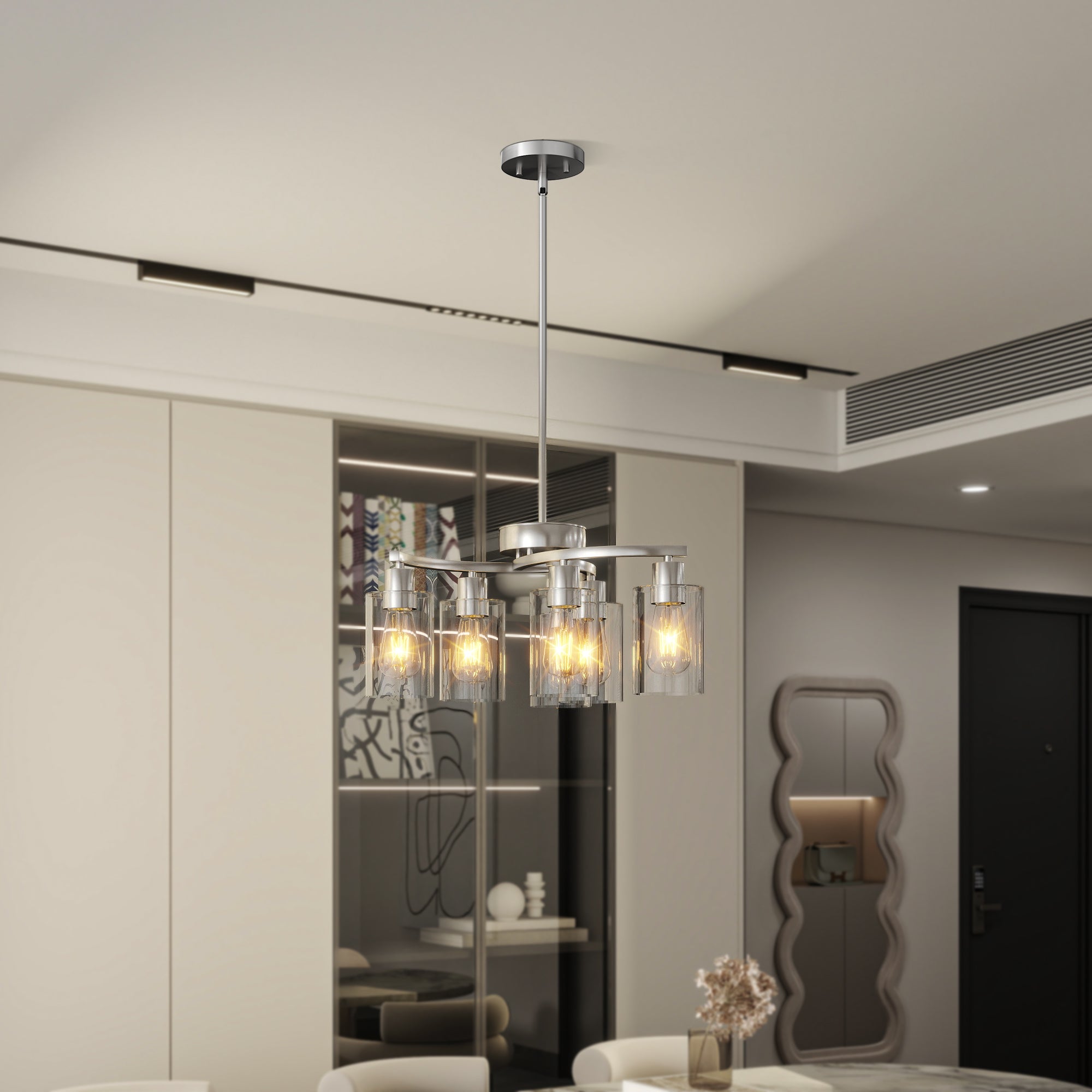 Modern Glass Pendant Light for Dining Room