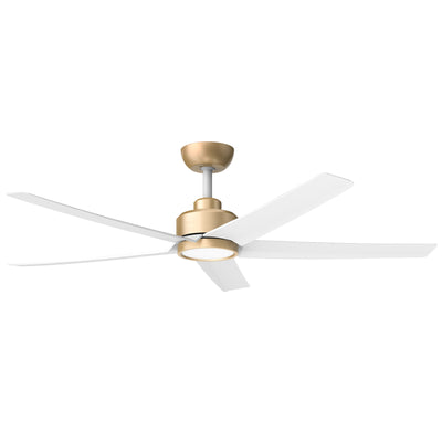 52" Downrod LED Ceiling Fan, Gold