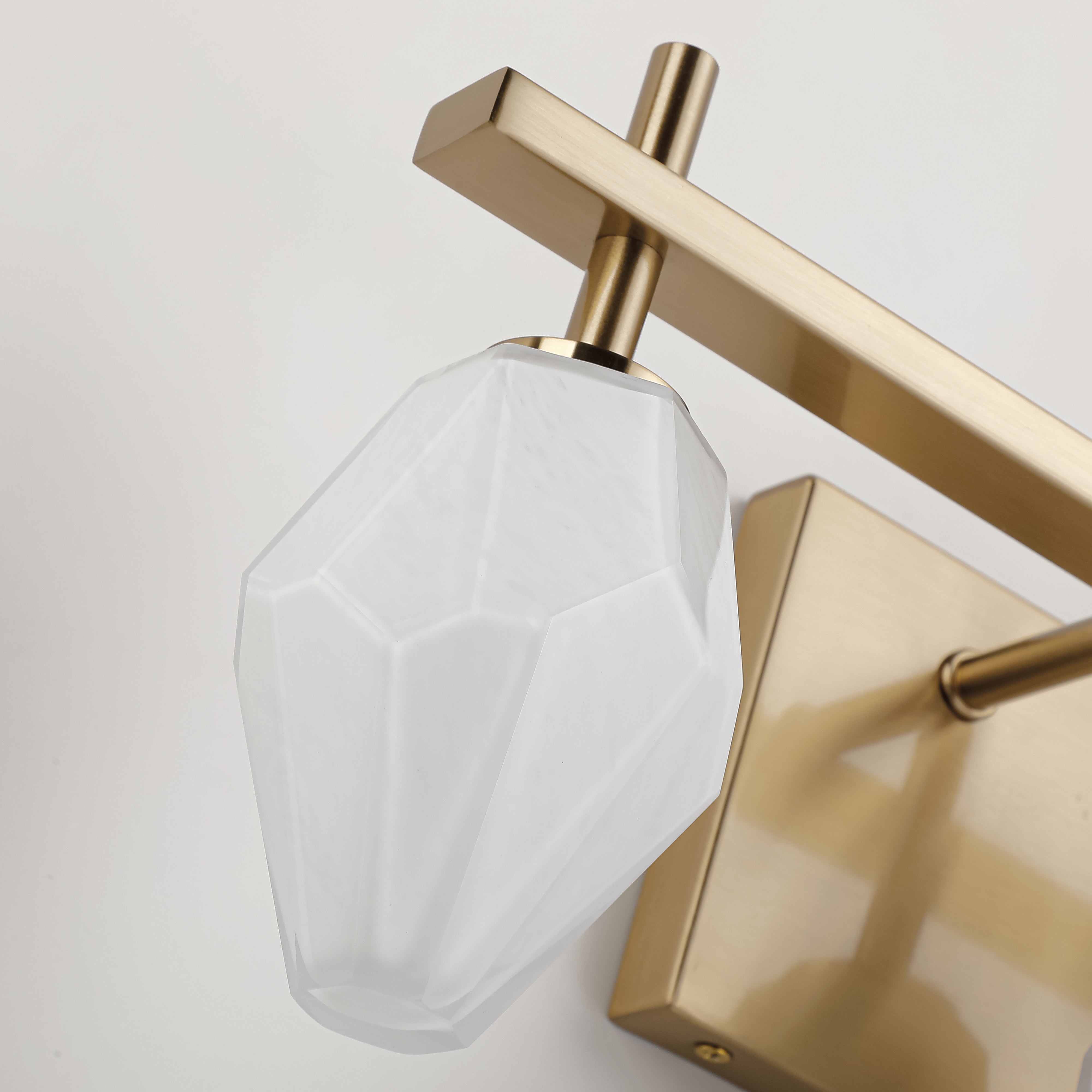 Modern Handmade Glass Wall Light Antique Brass Finish