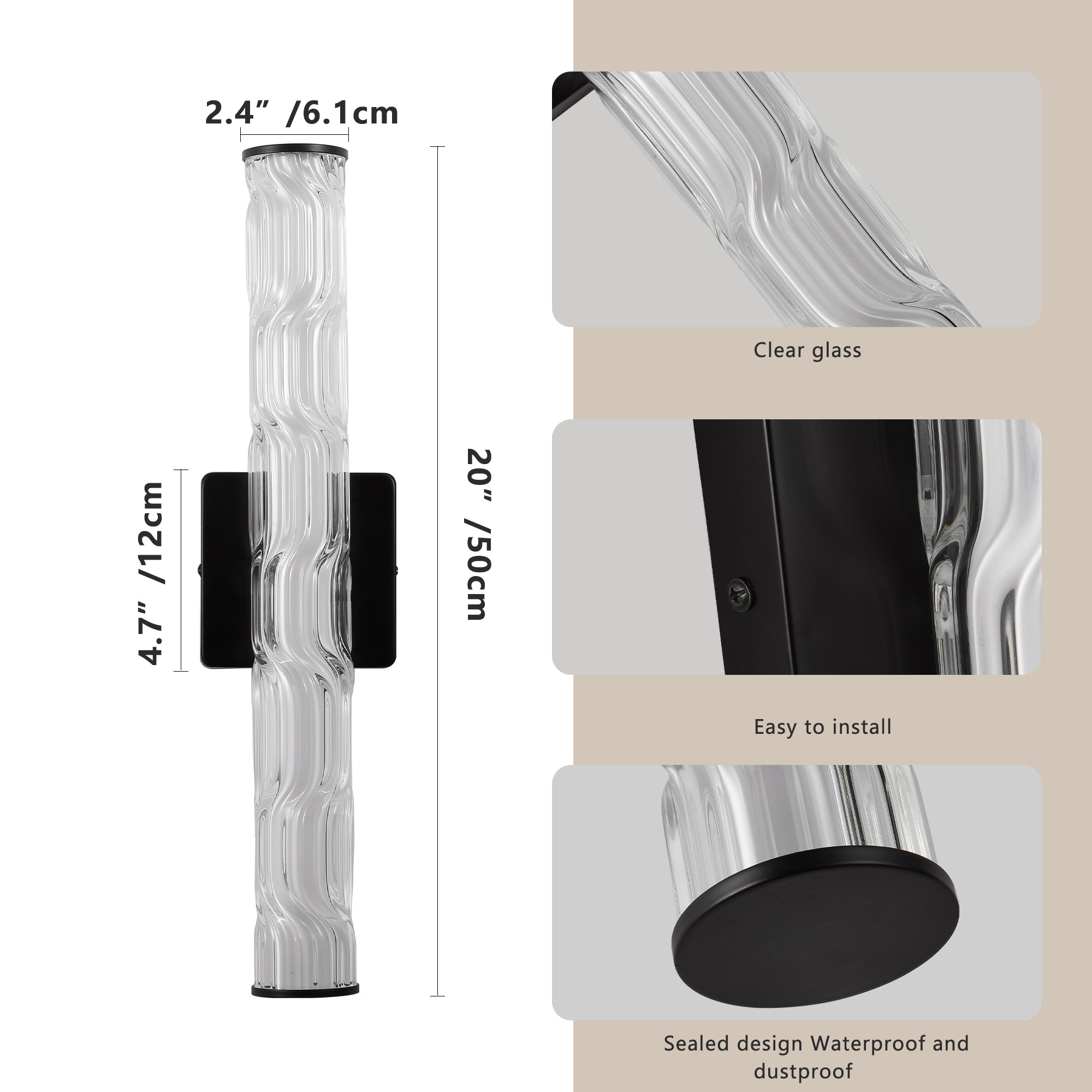 Modern Wall Sconce Light Set of 2