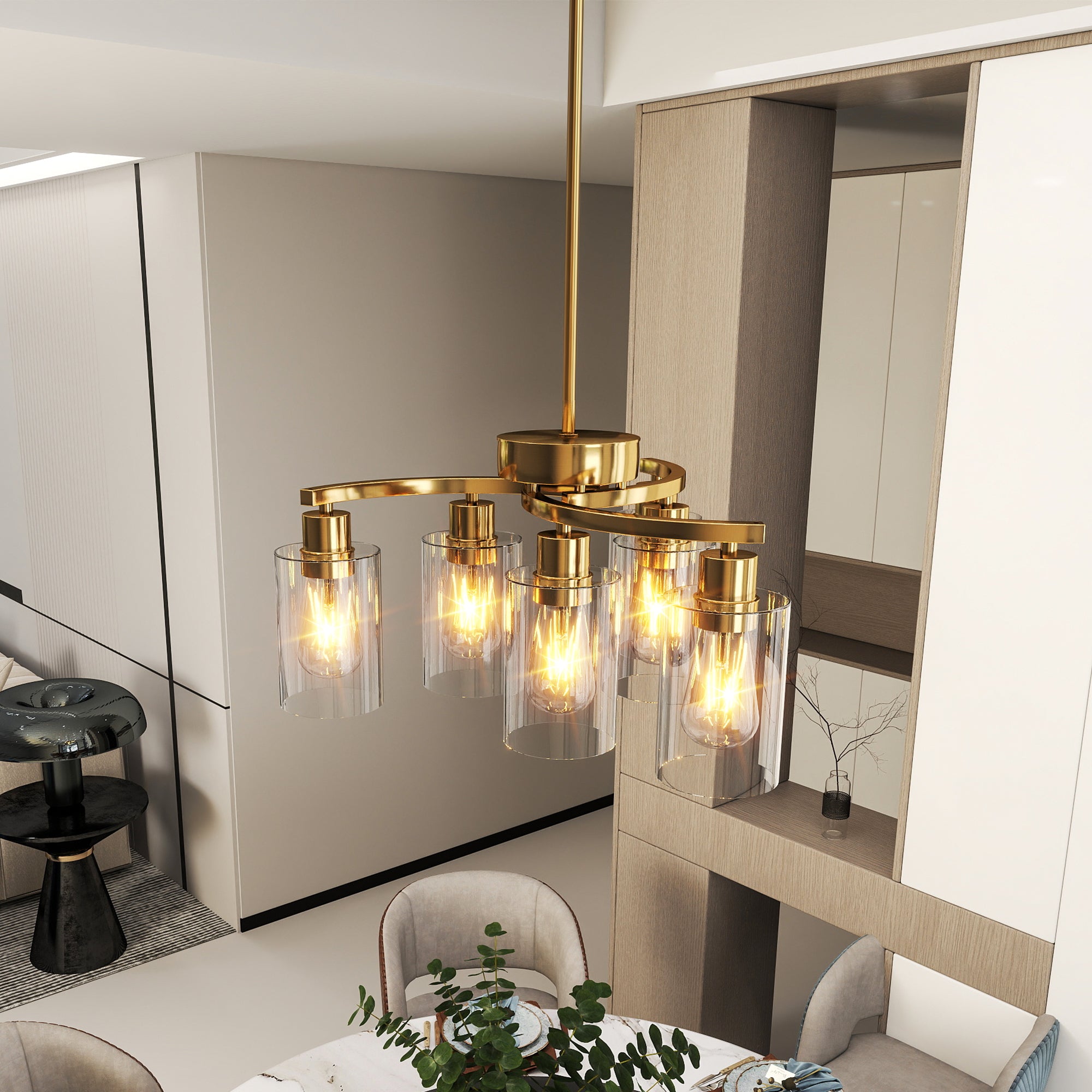 Modern Glass Pendant Light for Dining Room