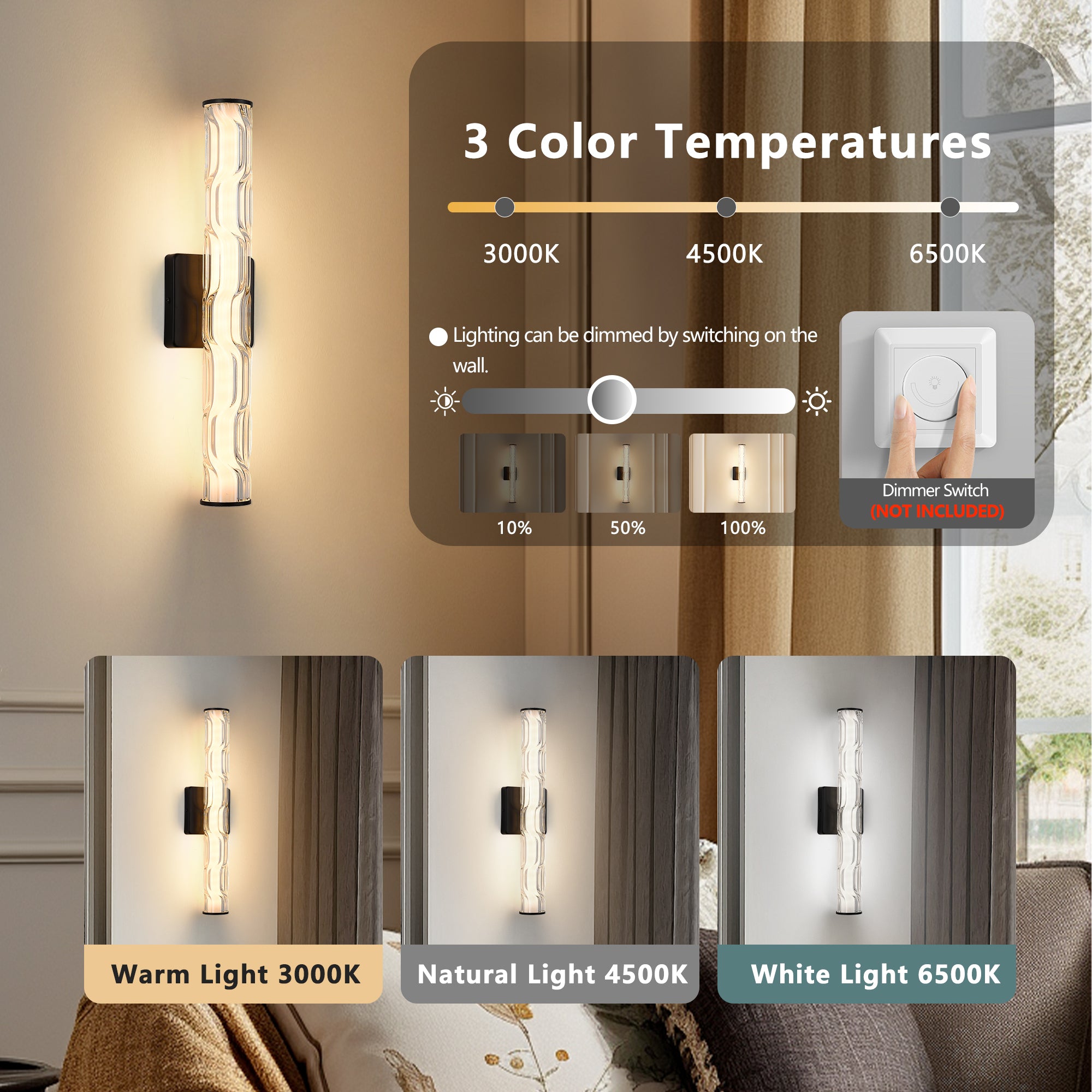 Modern Wall Sconce Light Set of 2