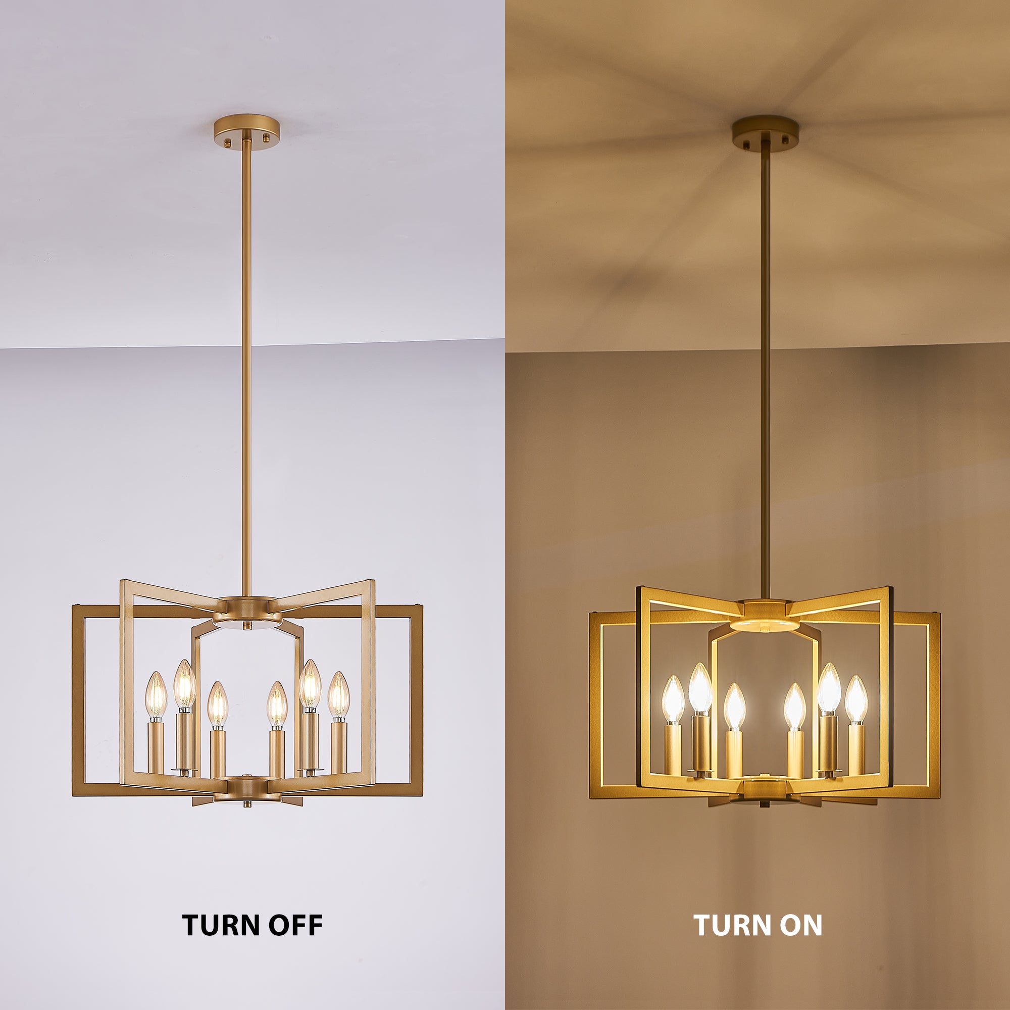 Geometric Metal Modern Industrial Light Fixture