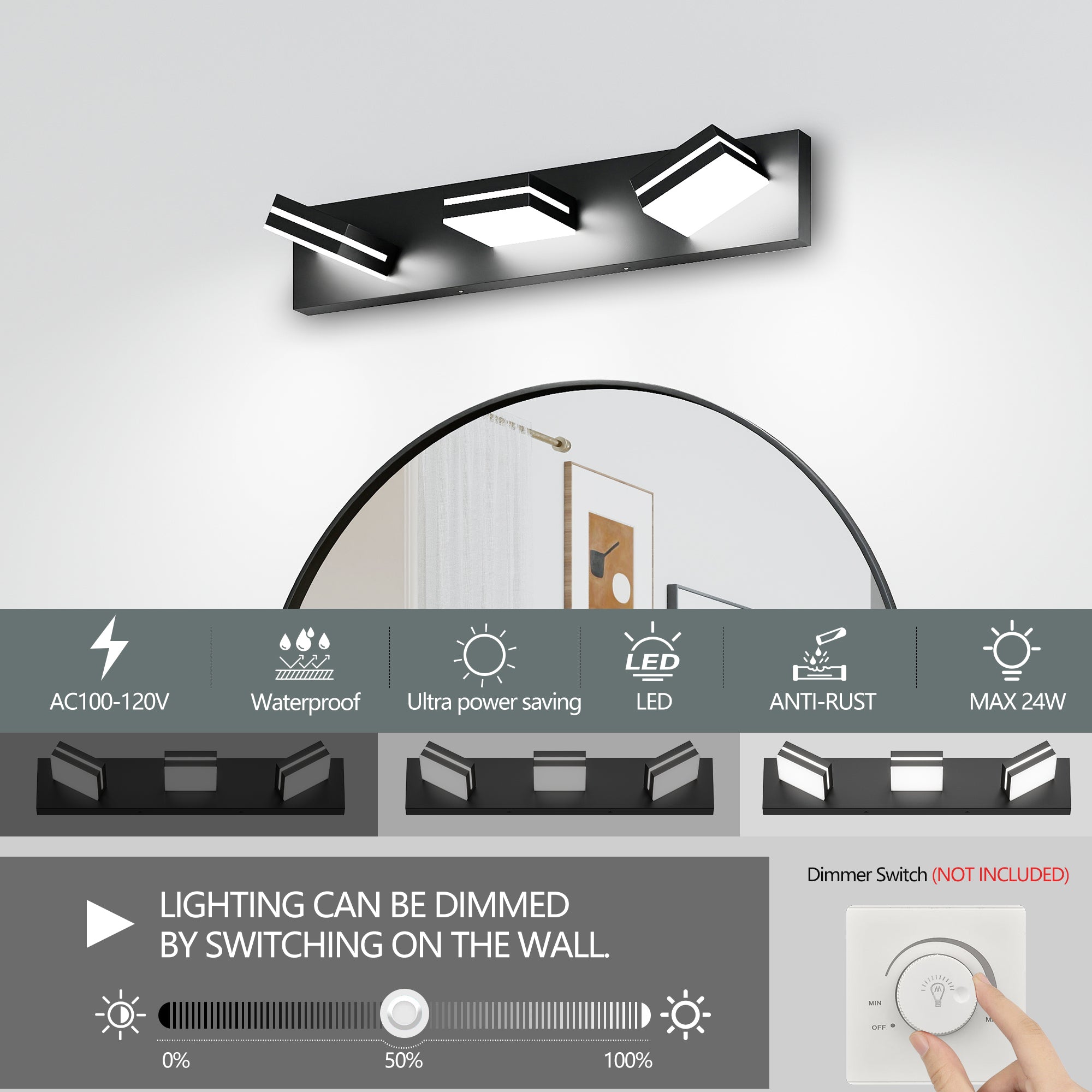 Modern LED Bathroom Vanity Lighting Fixtures