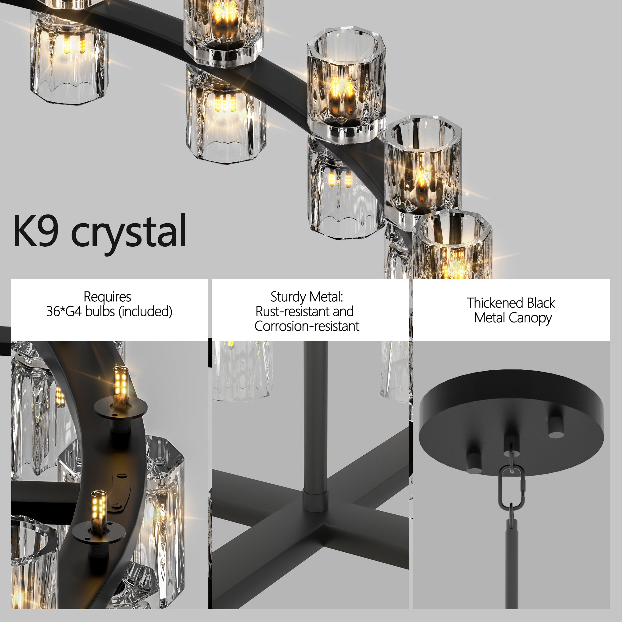 Crystal Large Chandeliers for High Ceilings