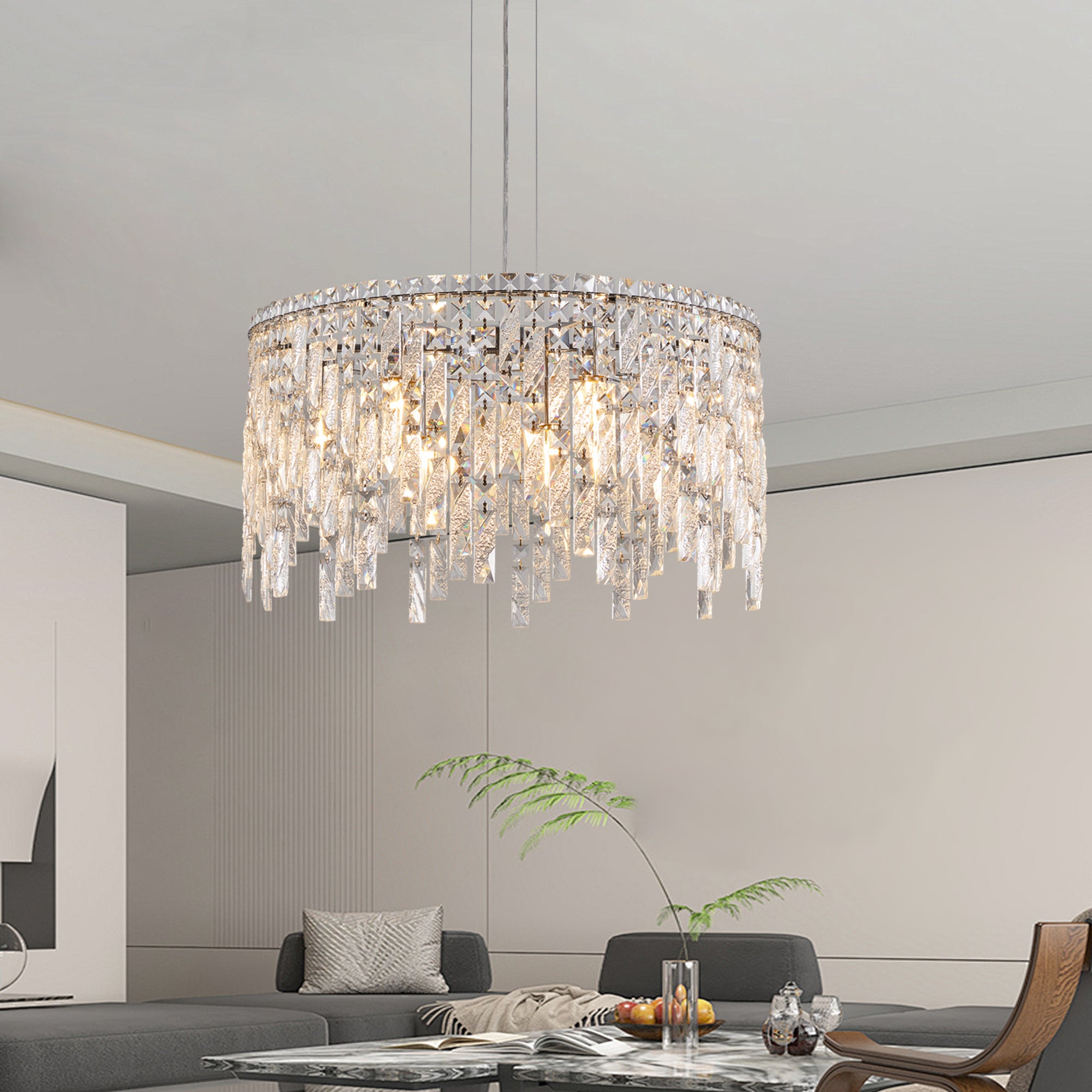 Luxury Round Crystal Chandelier with K9 Crystals
