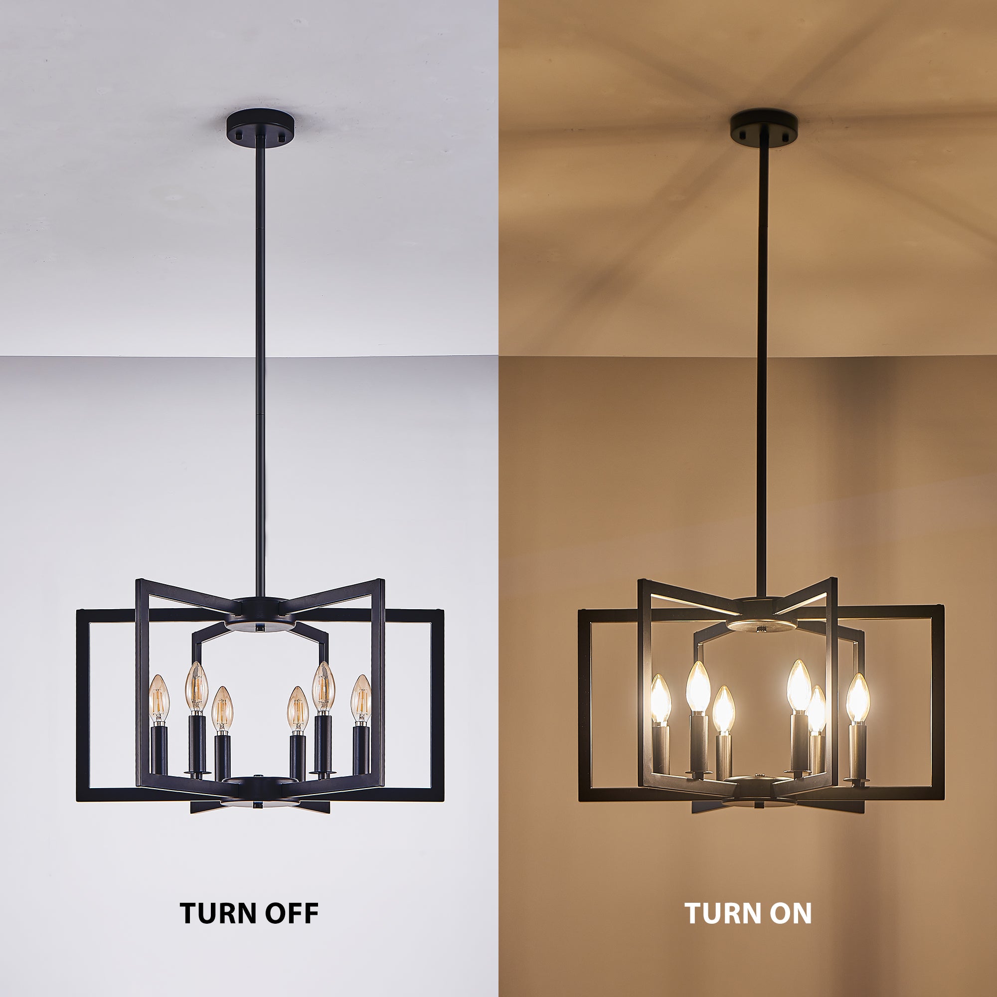 Geometric Metal Modern Industrial Light Fixture